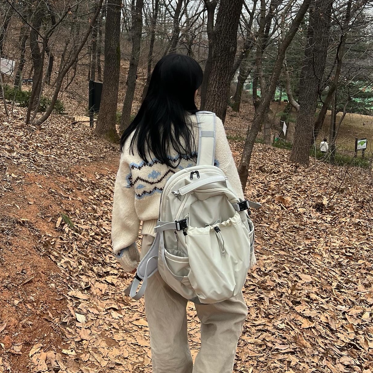 RAWROW Heavy Duty Backpack 811 811 Cream 착용 스타일 - 4