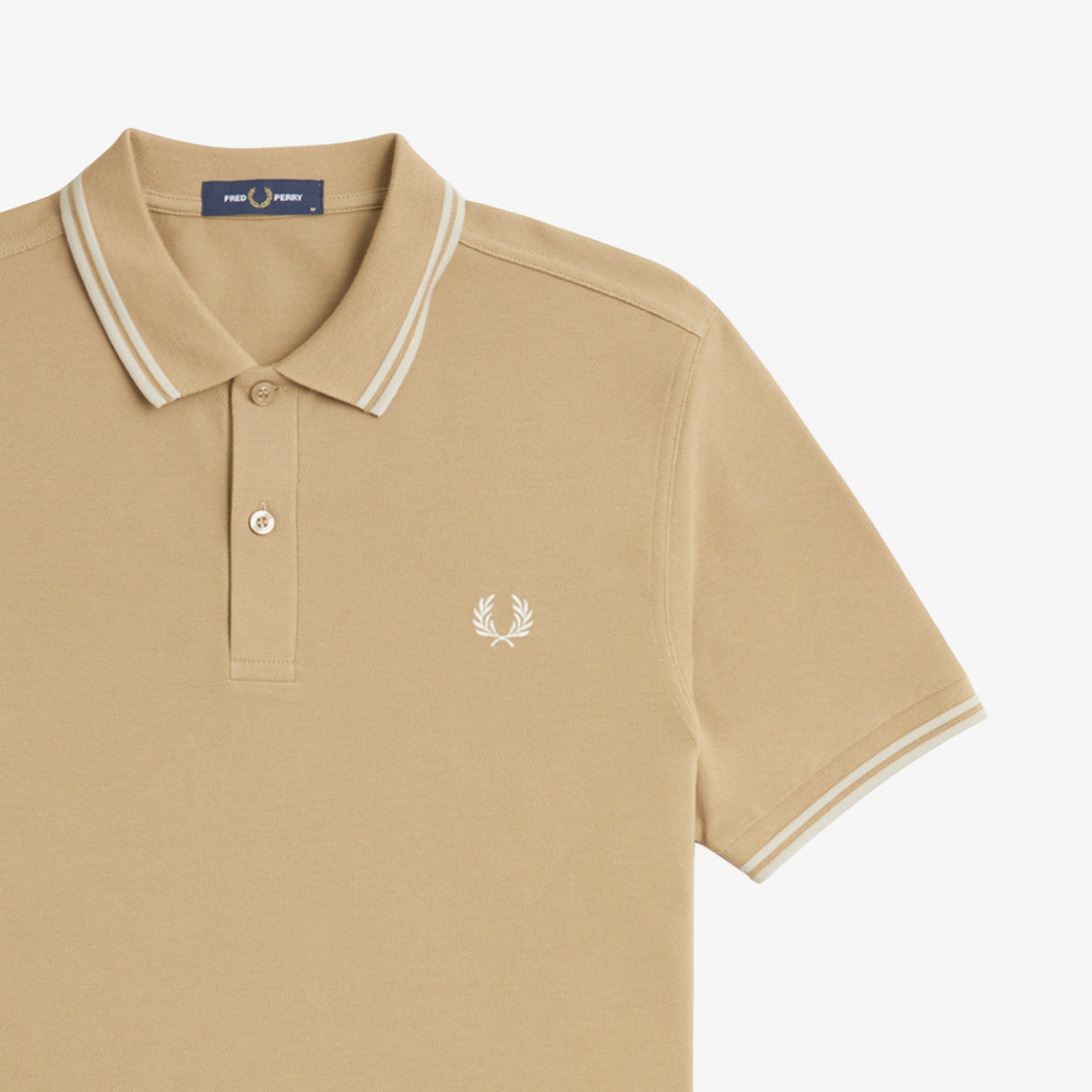 프레드페리 M3600 트윈 팁 프레드페리 셔츠 웜스톤/오트밀(Fred Perry M3600 Twin Tipped Fred Perry Shirt Warm Stone/Oatmeal) - 5