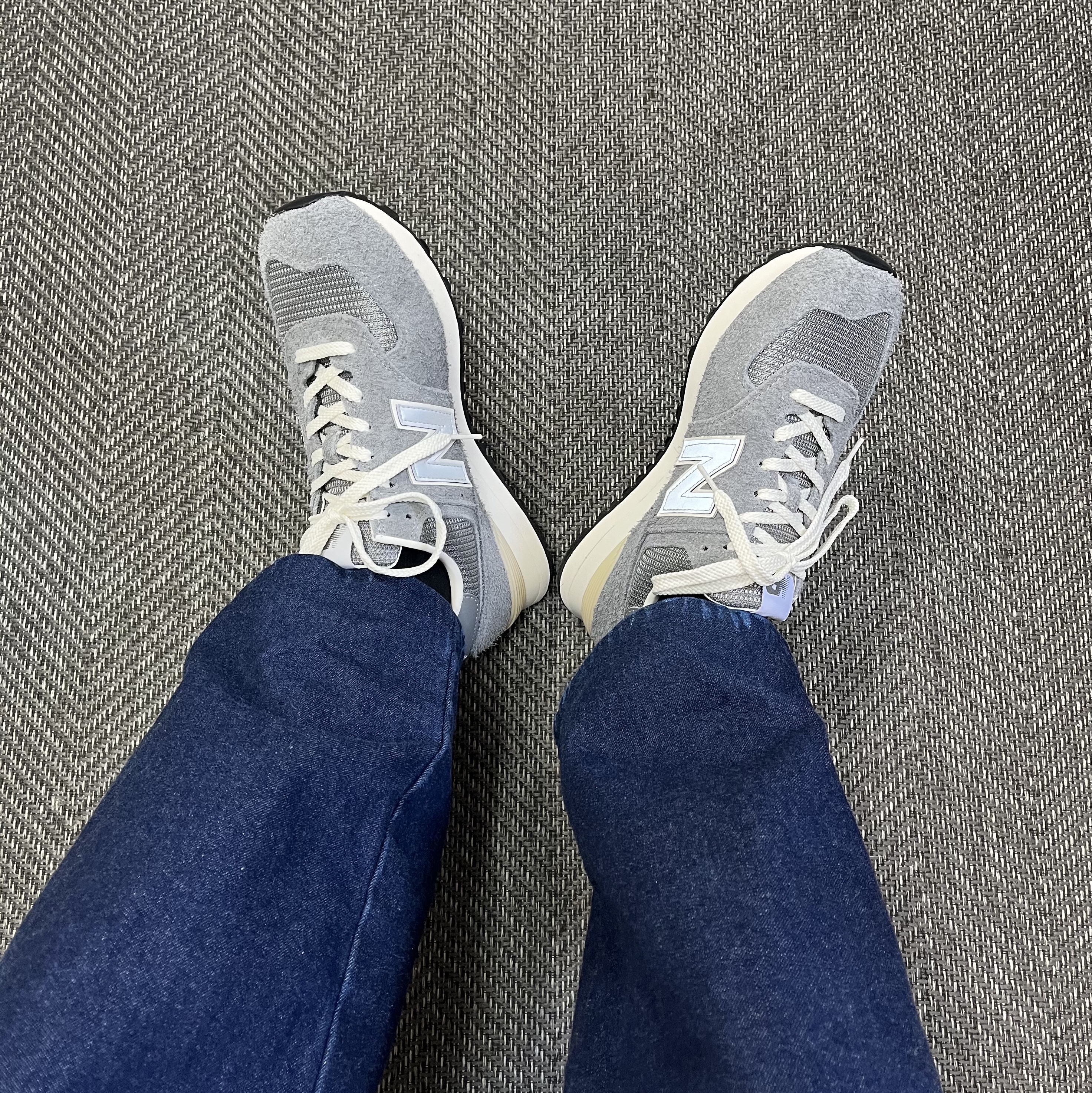New Balance x Pottery 574 Premium Soft Grey 착용 스타일 - 2