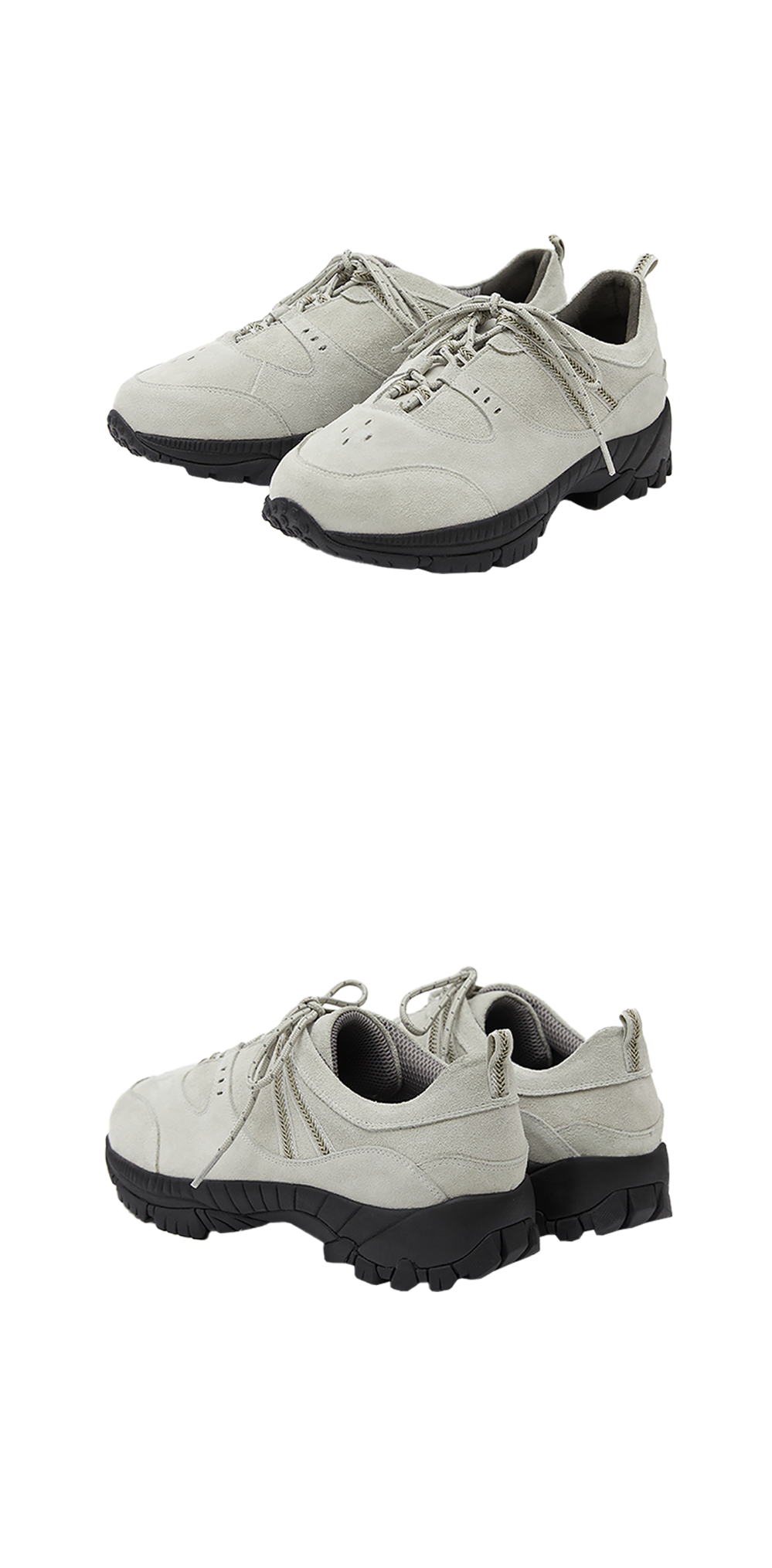 スニーカー NEGATIVETHREE Moley Tracking Sneakers LIGHT GREY mens light gray breathable mesh chunky sneakers trendy all