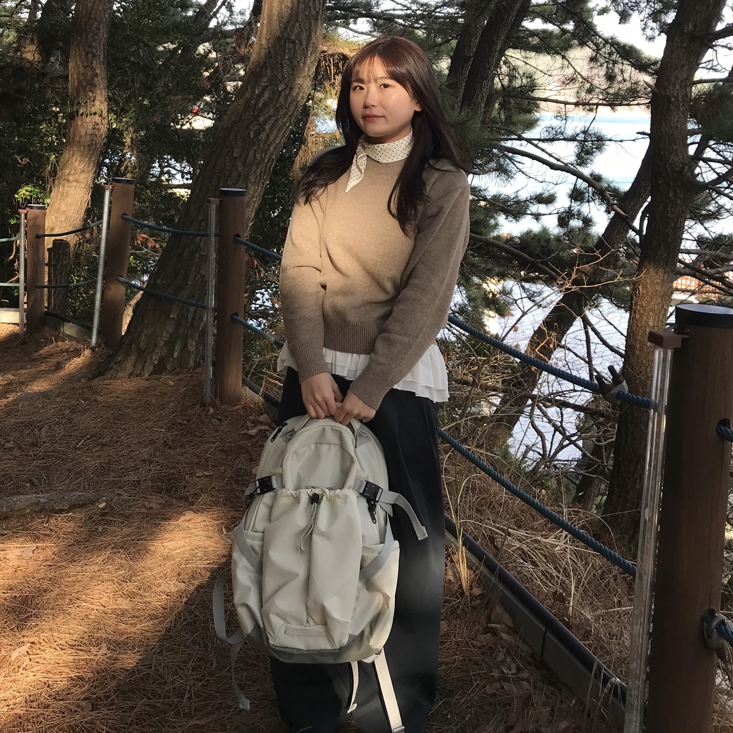 RAWROW Heavy Duty Backpack 811 811 Cream 착용 스타일 - 5