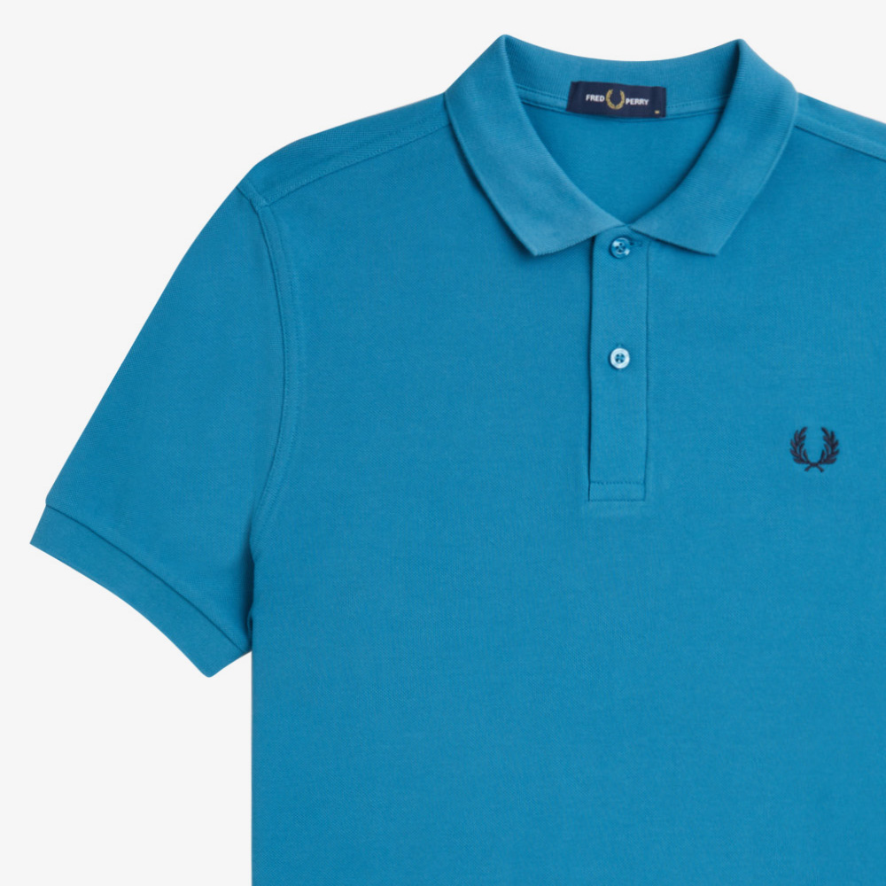 프레드페리 M6000 플레인 프레드페리 셔츠 런어웨이베이/네이비(Fred Perry M6000 Plain Fred Perry Shirt Runaway Bay Ocean/Navy) - 5