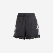 (W) Adidas Lace Trim 3-Stripes Shorts Black - US Sizing