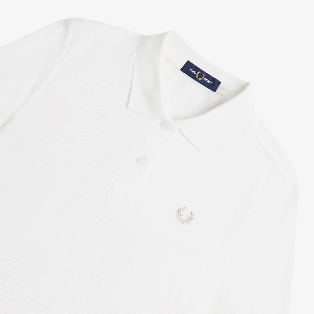 프레드페리 G6000 플레인 프레드페리 셔츠 스노우화이트/오트밀(Fred Perry Womens G6000 Plain Fred Perry Shirt Snow White/Oatmeal) - 3
