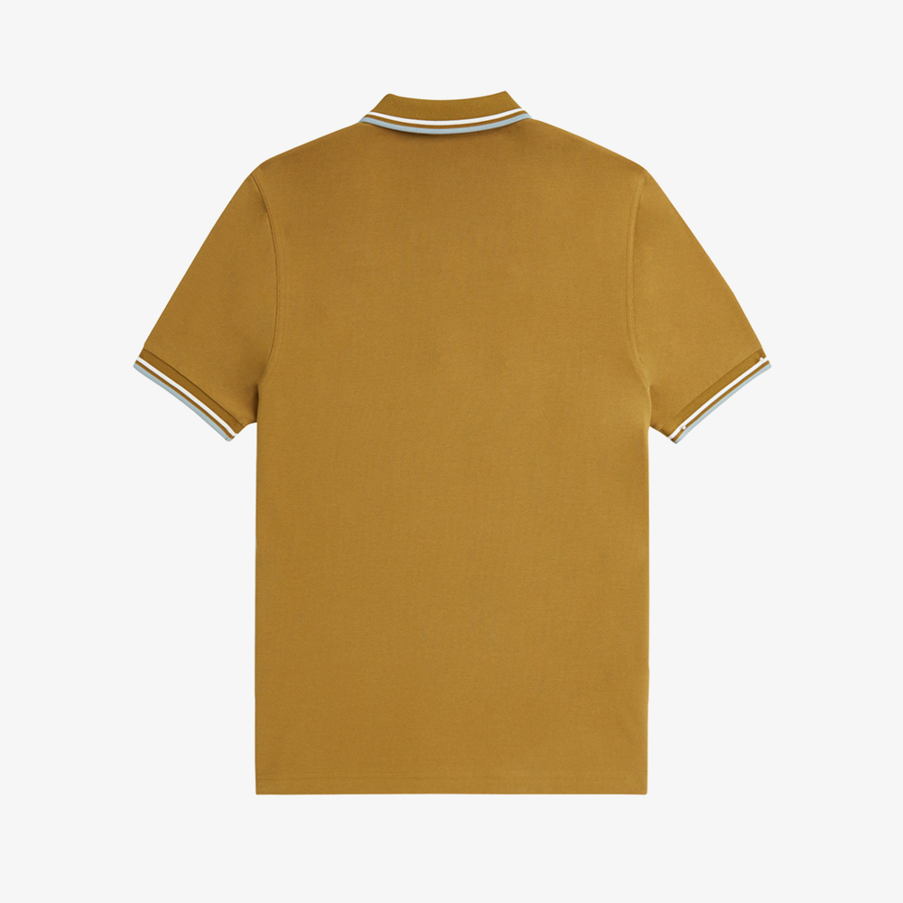 프레드페리 M3600 트윈 팁 프레드페리 셔츠 다크카라멜/스노우화이트/사이버블루(Fred Perry M3600 Twin Tipped Fred Perry Shirt Dark Caramel/Snow White/Silver Blue) - 2
