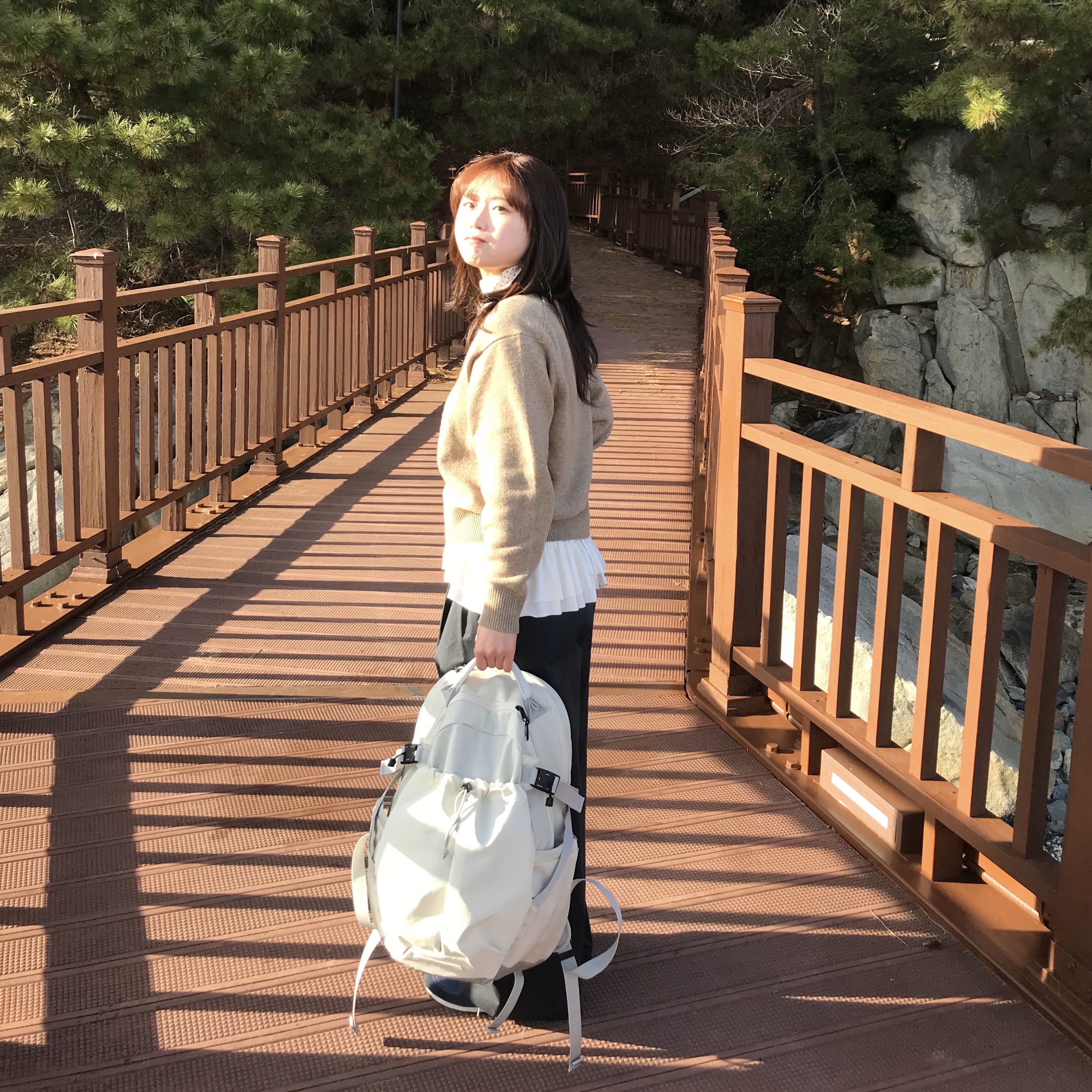 RAWROW Heavy Duty Backpack 811 811 Cream 착용 스타일 - 7