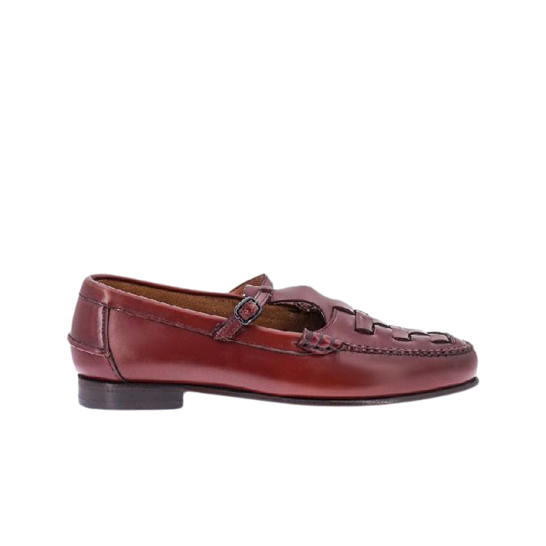 (W) 헤레우 마케다 인터우븐 T 바 로퍼 러셋((W) Hereu Maqueda Interwoven T-Bar Loafer Russet)