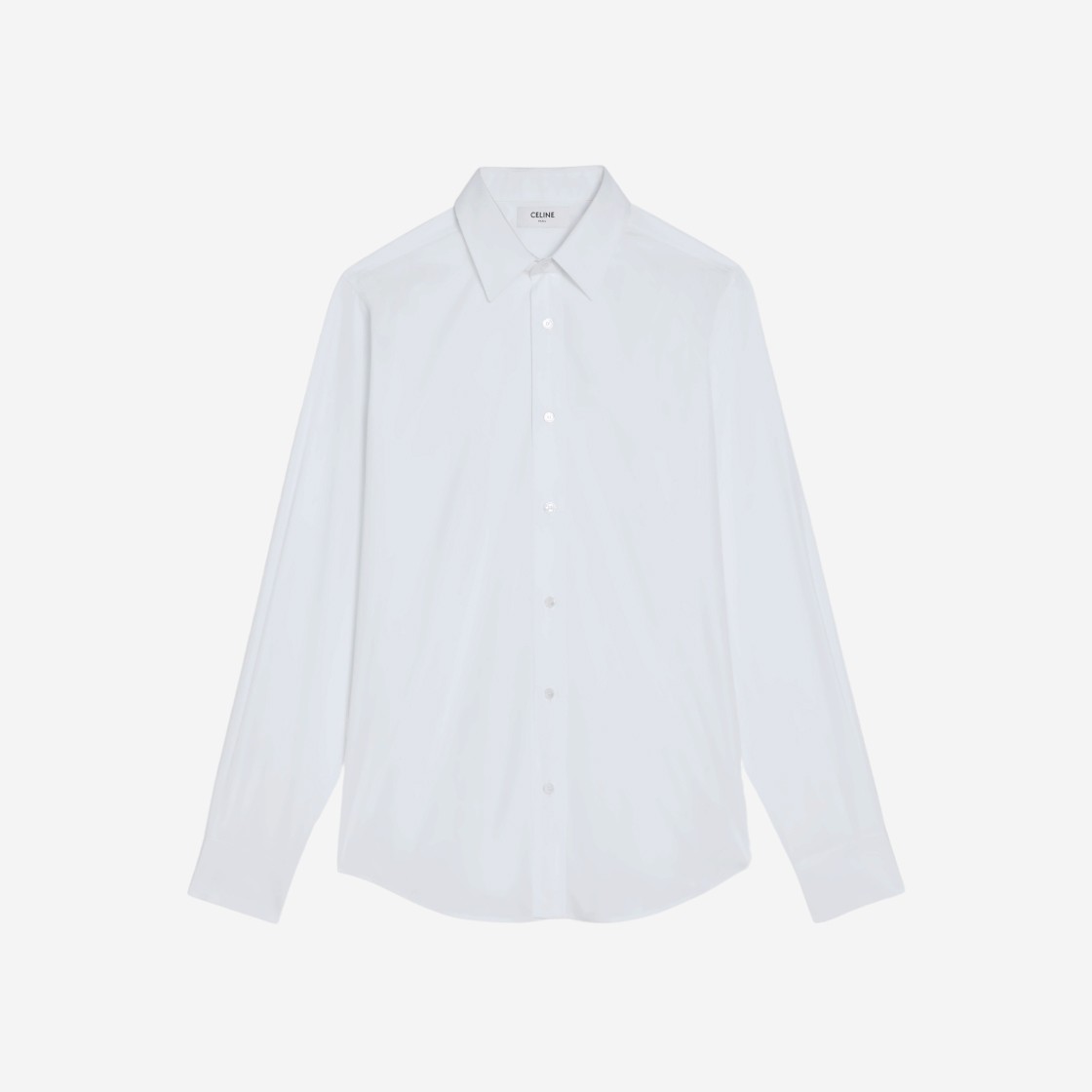 Celine Loose Shirt in Cotton Poplin White 상세 이미지 1