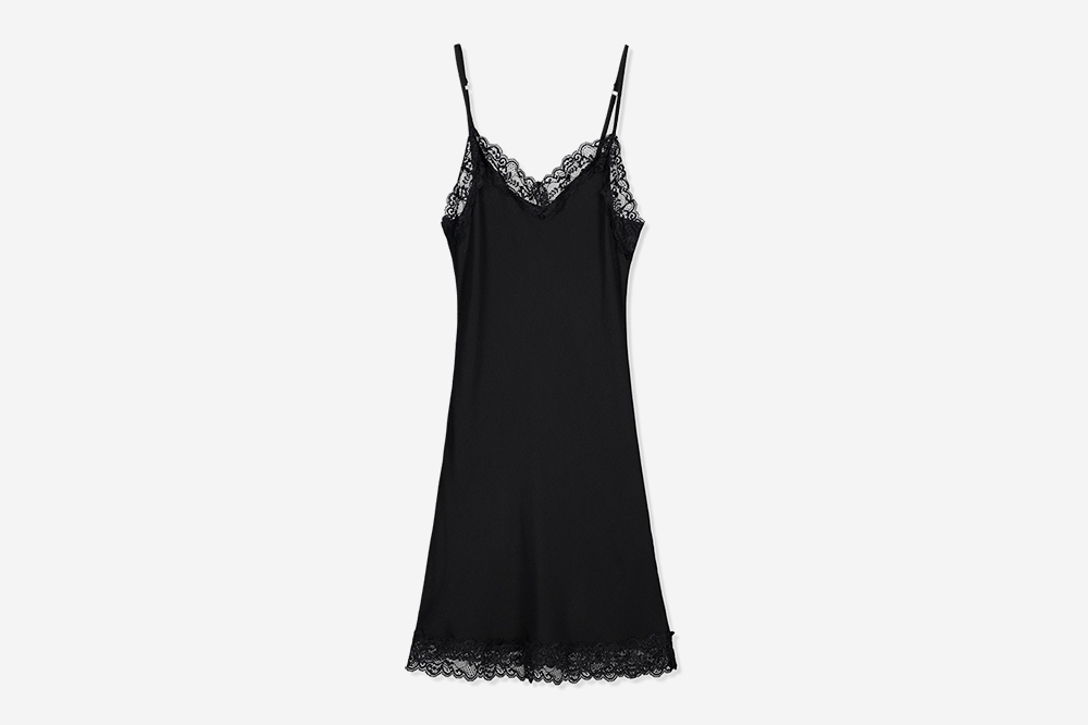 Greenbutter Women Vintage Lace Slip Mini dress Black 상세 이미지 1