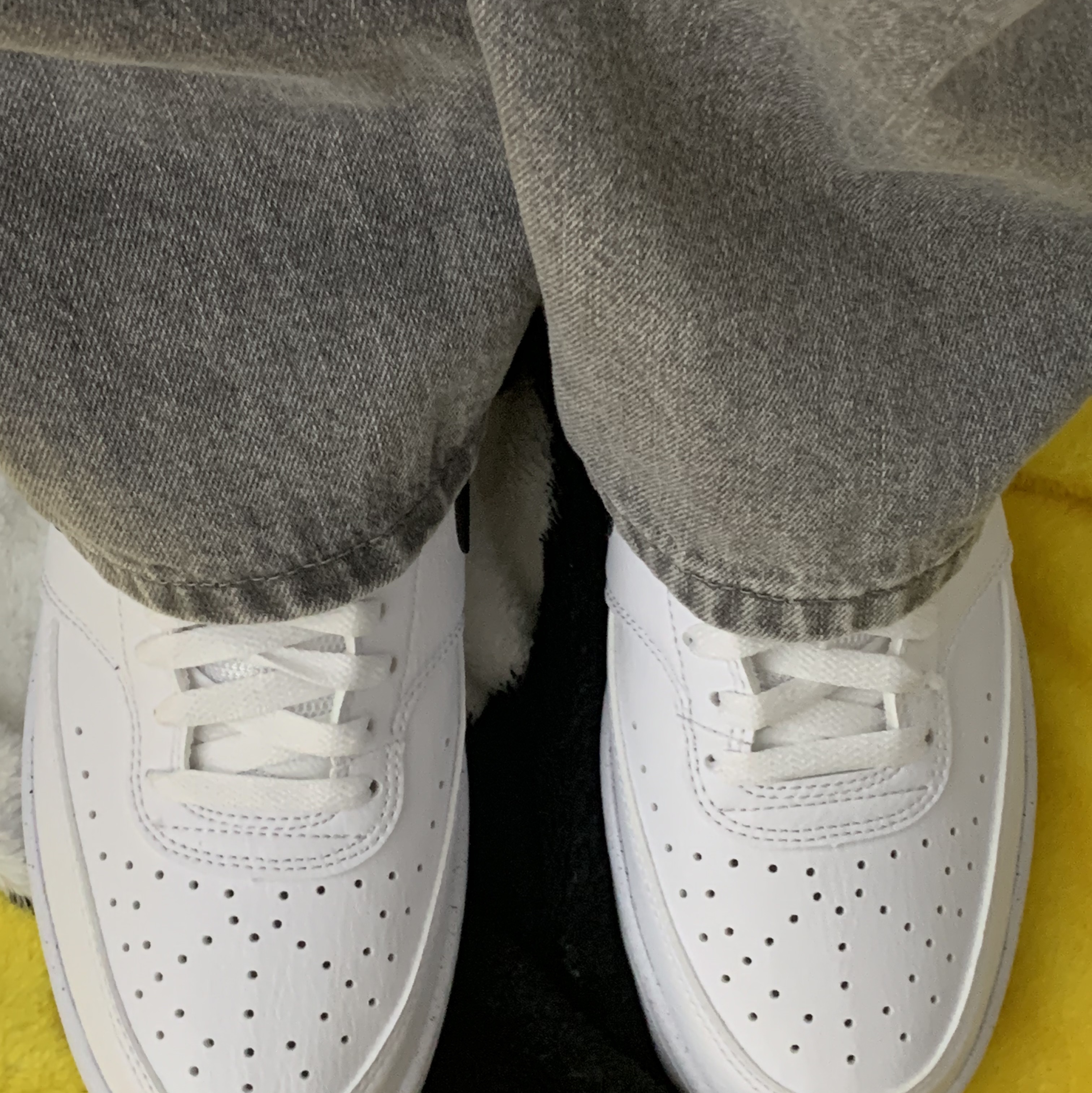 Nike Court Vision Low Next Nature White Black 착용 스타일