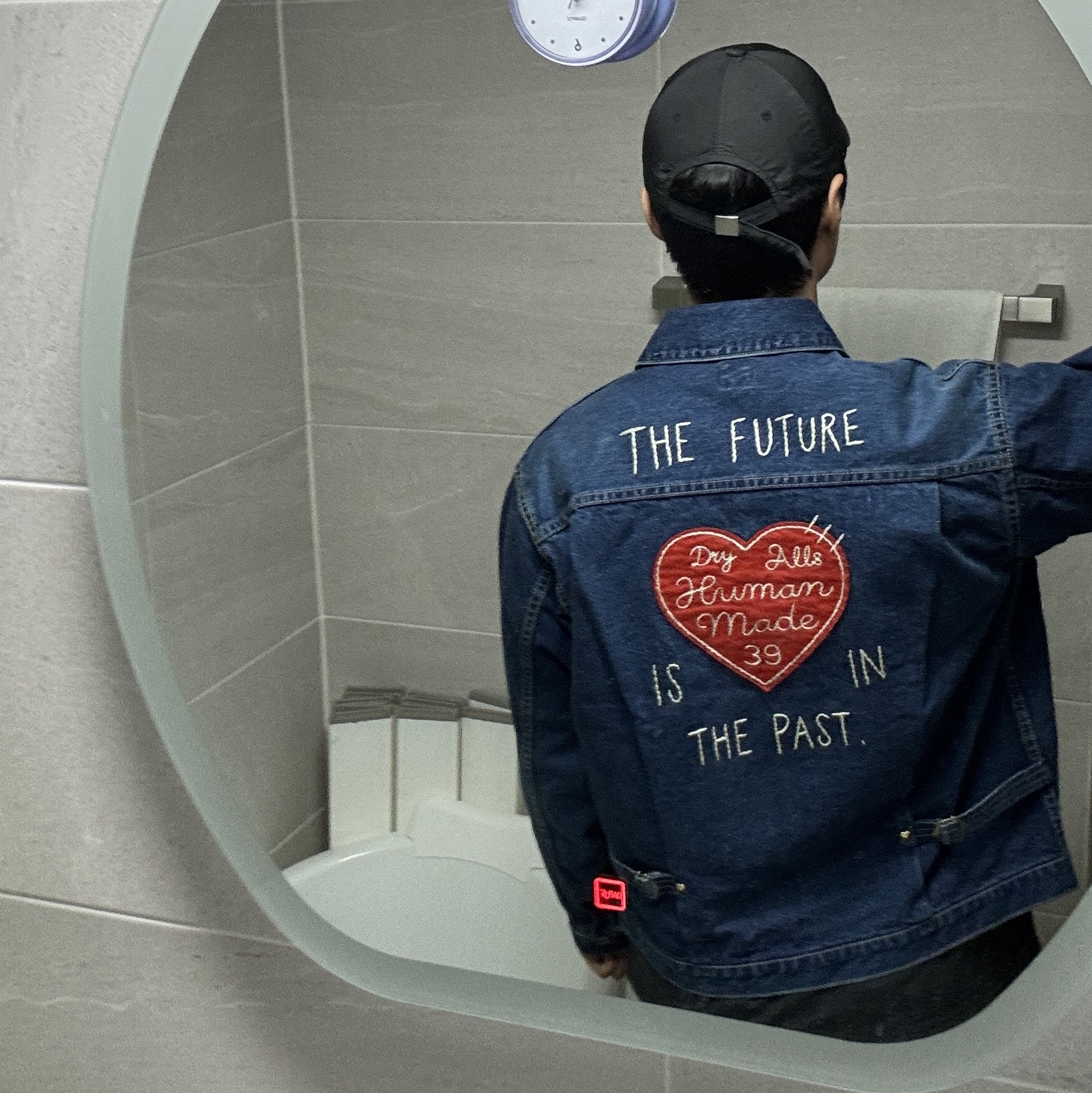 Human Made Denim Work Jacket Indigo 착용 스타일