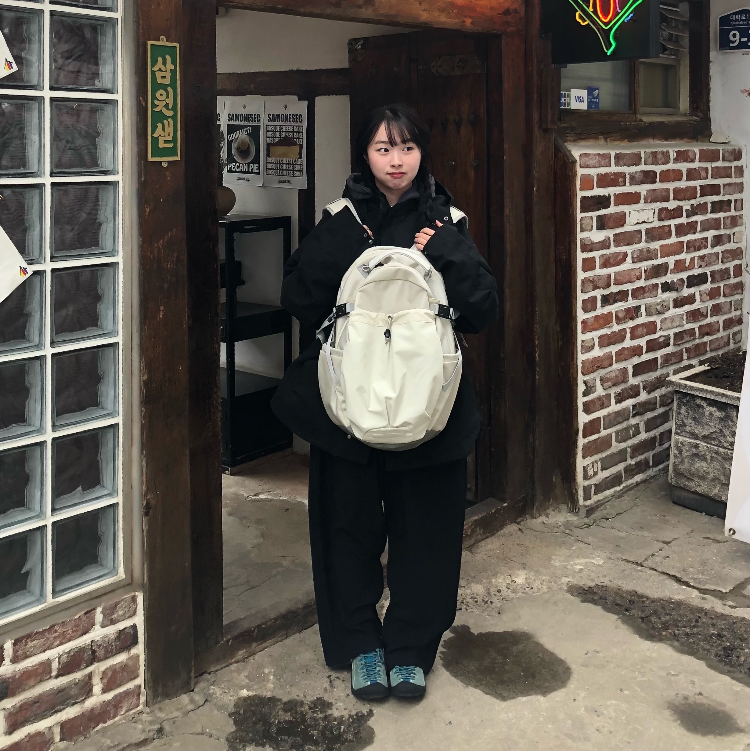 RAWROW Heavy Duty Backpack 811 811 Cream 착용 스타일 - 4