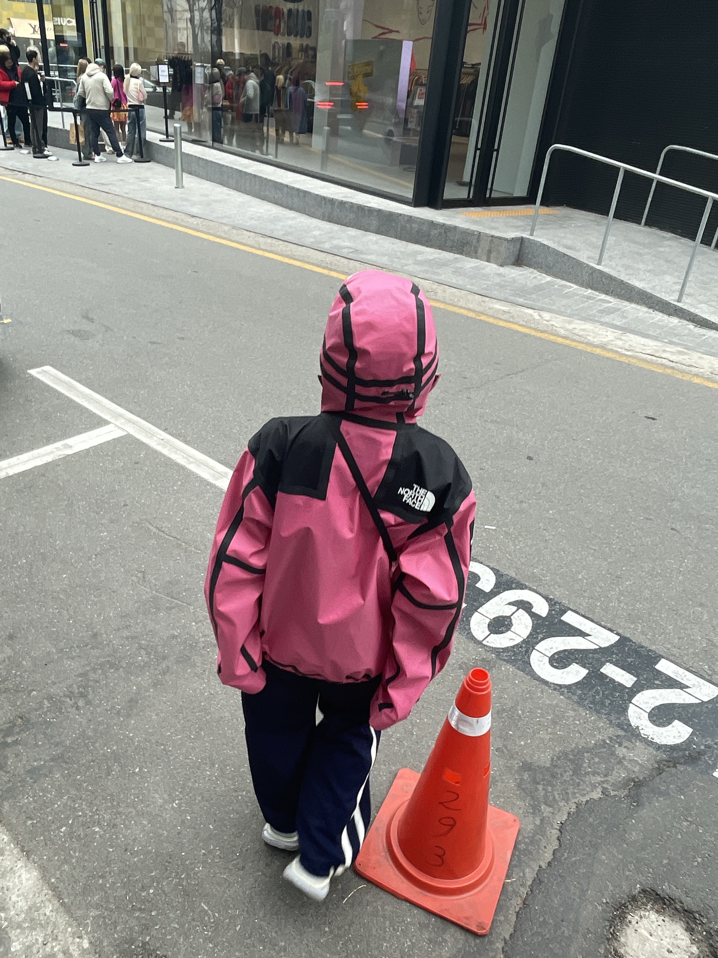 Supreme x The North Face Summit Series Outer Tape Seam Jacket Pink - 21SS, Balenciaga 3XL Sneakers Light Beige 착용 스타일 - 3