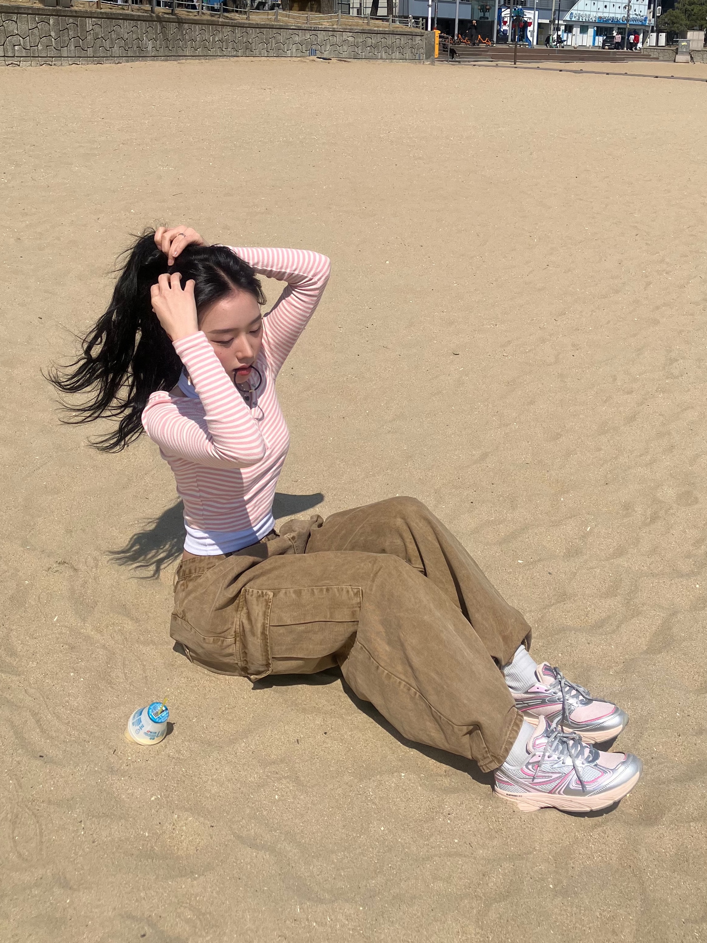 Fila Interun Pink Blossom 착용 스타일 - 2