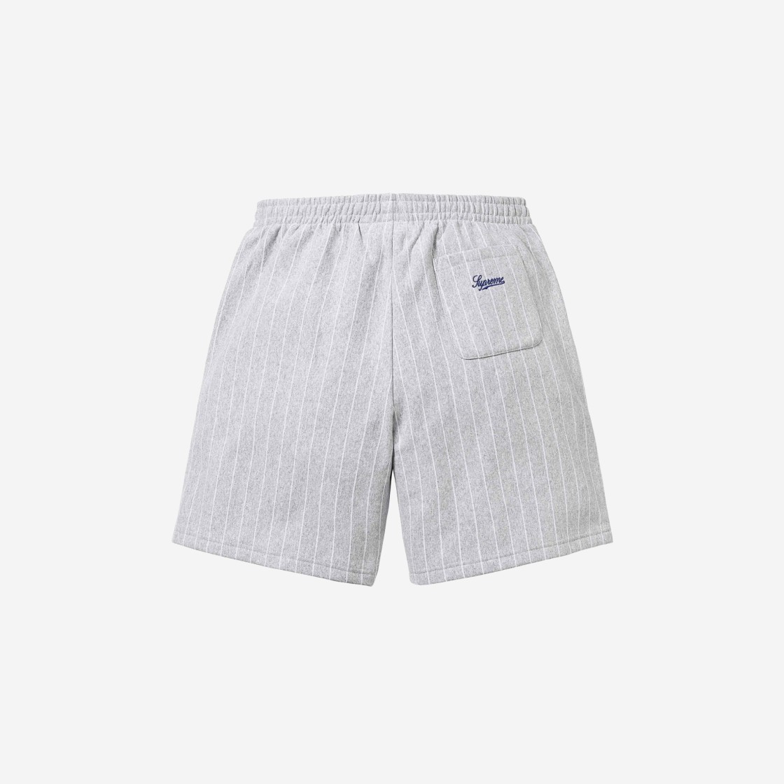 Supreme Pinstripe Sweatshort Heather Grey - 24SS 상세 이미지 2