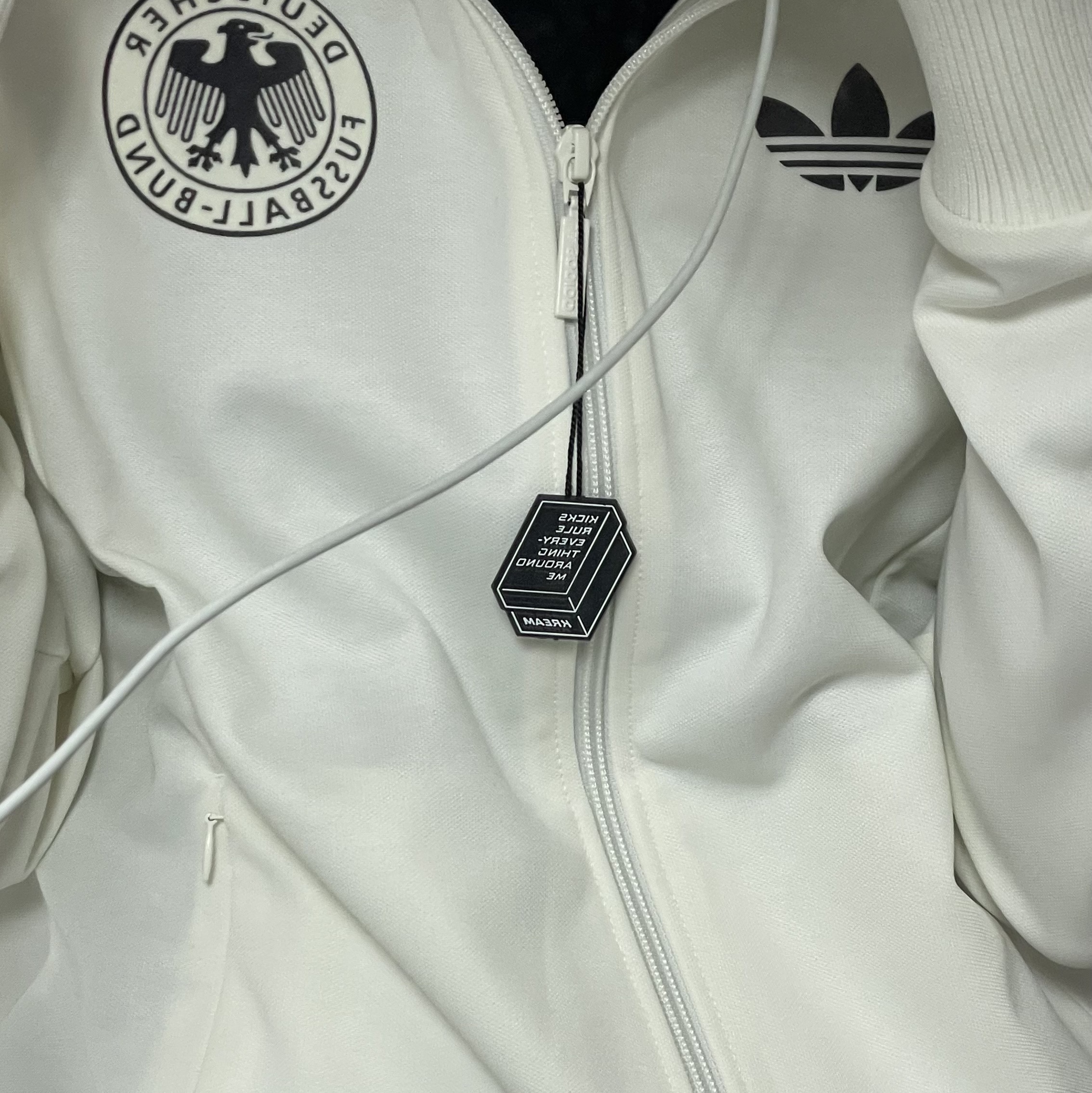 Adidas German Beckenbauer Track Top Off White - KR Sizing 착용 스타일