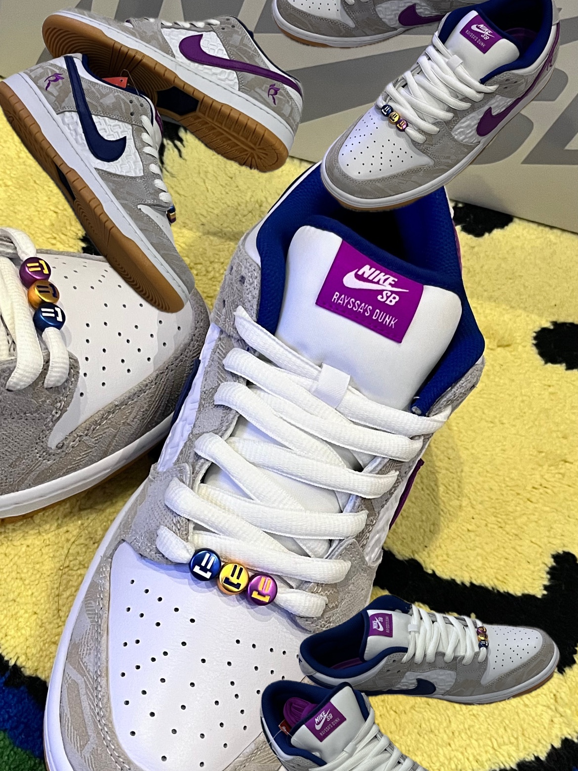 Nike x Rayssa Leal SB Dunk Low PRM Pure Platinum Vivid Purple 착용 스타일