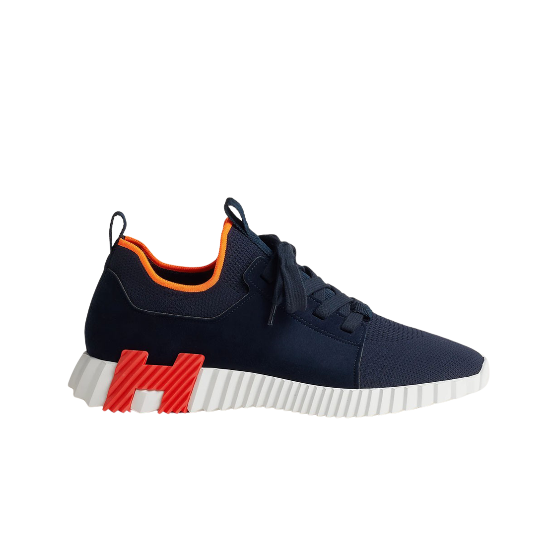 에르메스 디파트 스니커즈 니트 스웨이드 고트스킨 & 마린(Hermes Depart Sneakers Knit Suede Goatskin & Marine) - 1