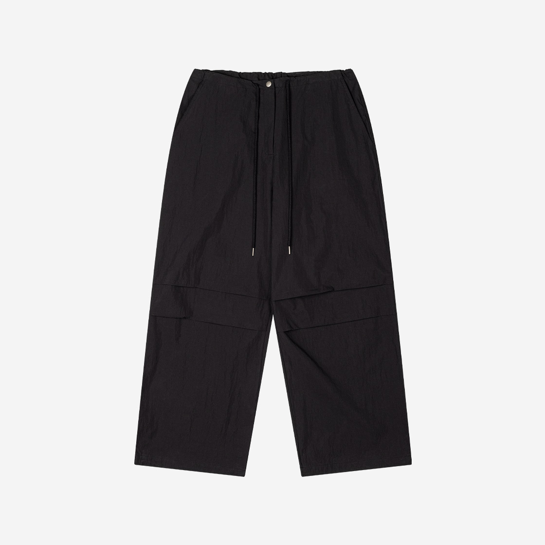 포르타 턱 와이드 팬츠 블랙