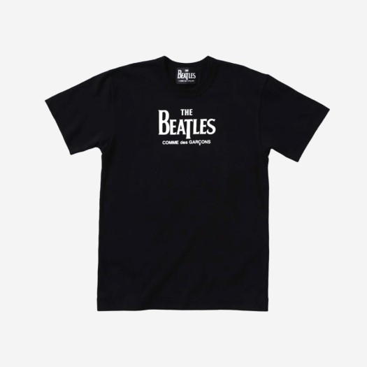 꼼데가르송 x 비틀즈 로고 티셔츠 블랙