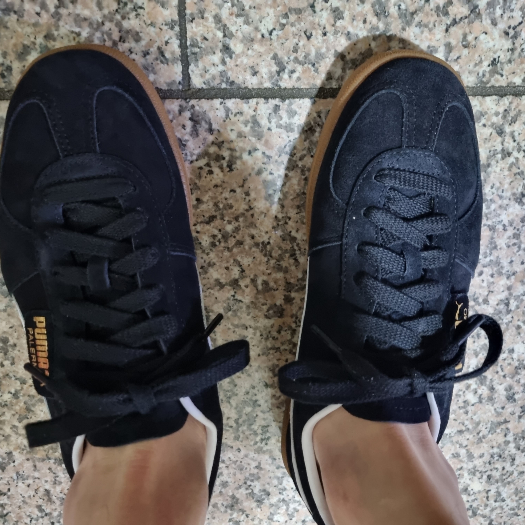 Puma Palermo Black White 착용 스타일