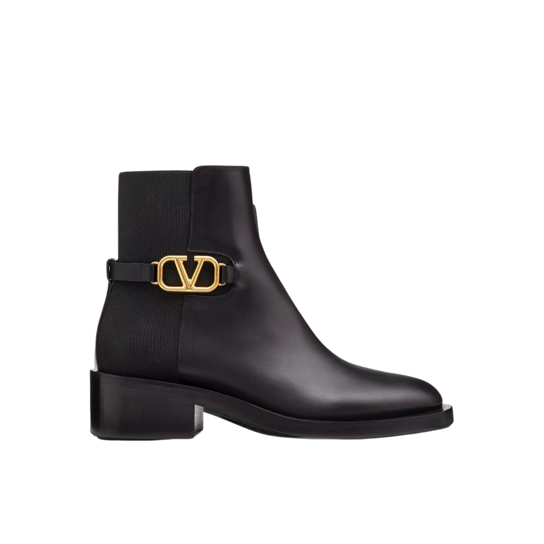 S0CT1PYH0NO (W) Valentino Vlogo Signature Calfskin Ankle Boot 30mm Black - 대표 이미지 #1