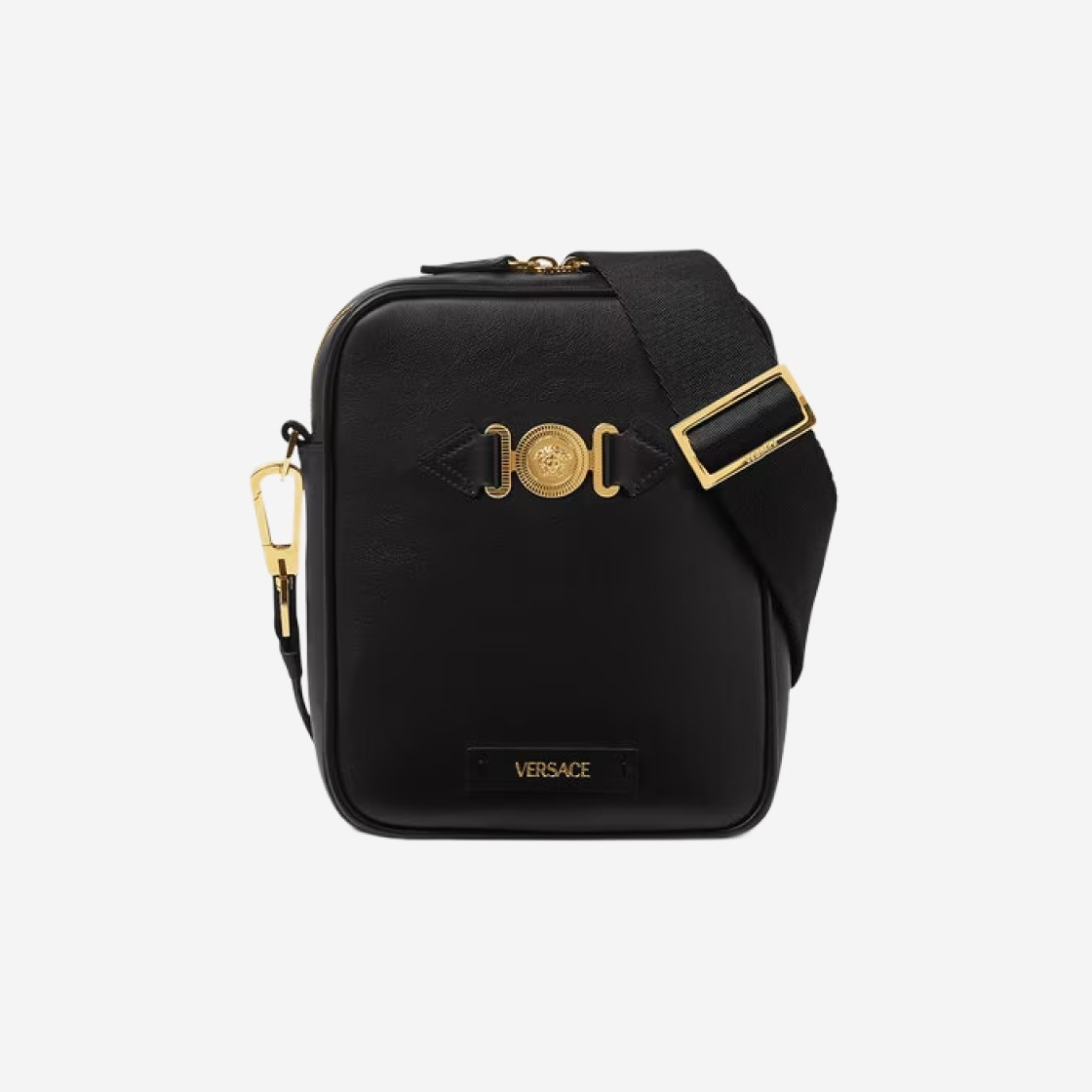 Versace Medusa Biggie Crossbody Bag Black Gold 상세 이미지 1