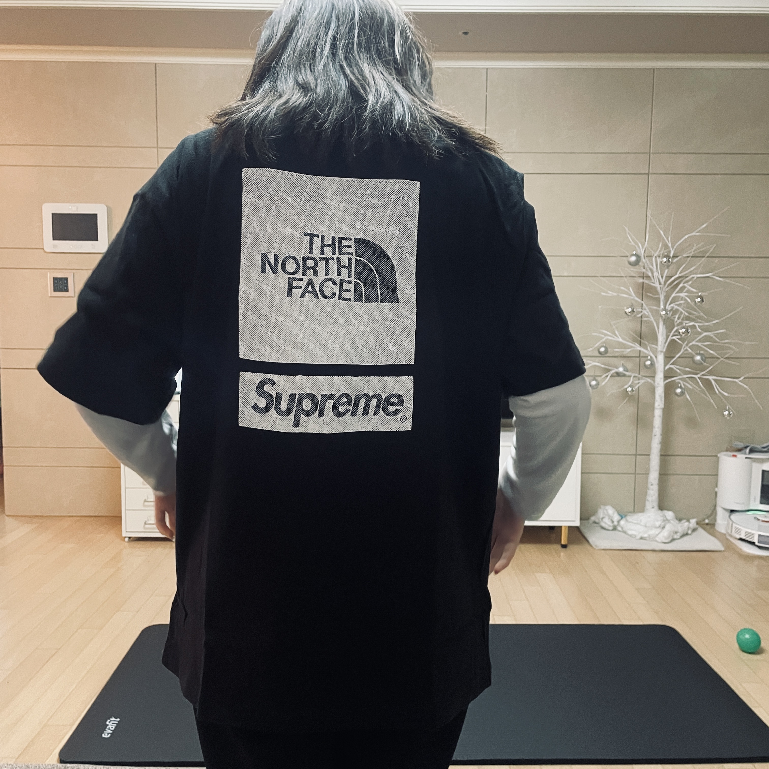 Supreme x The North Face S/S Top Black - 24SS 착용 스타일