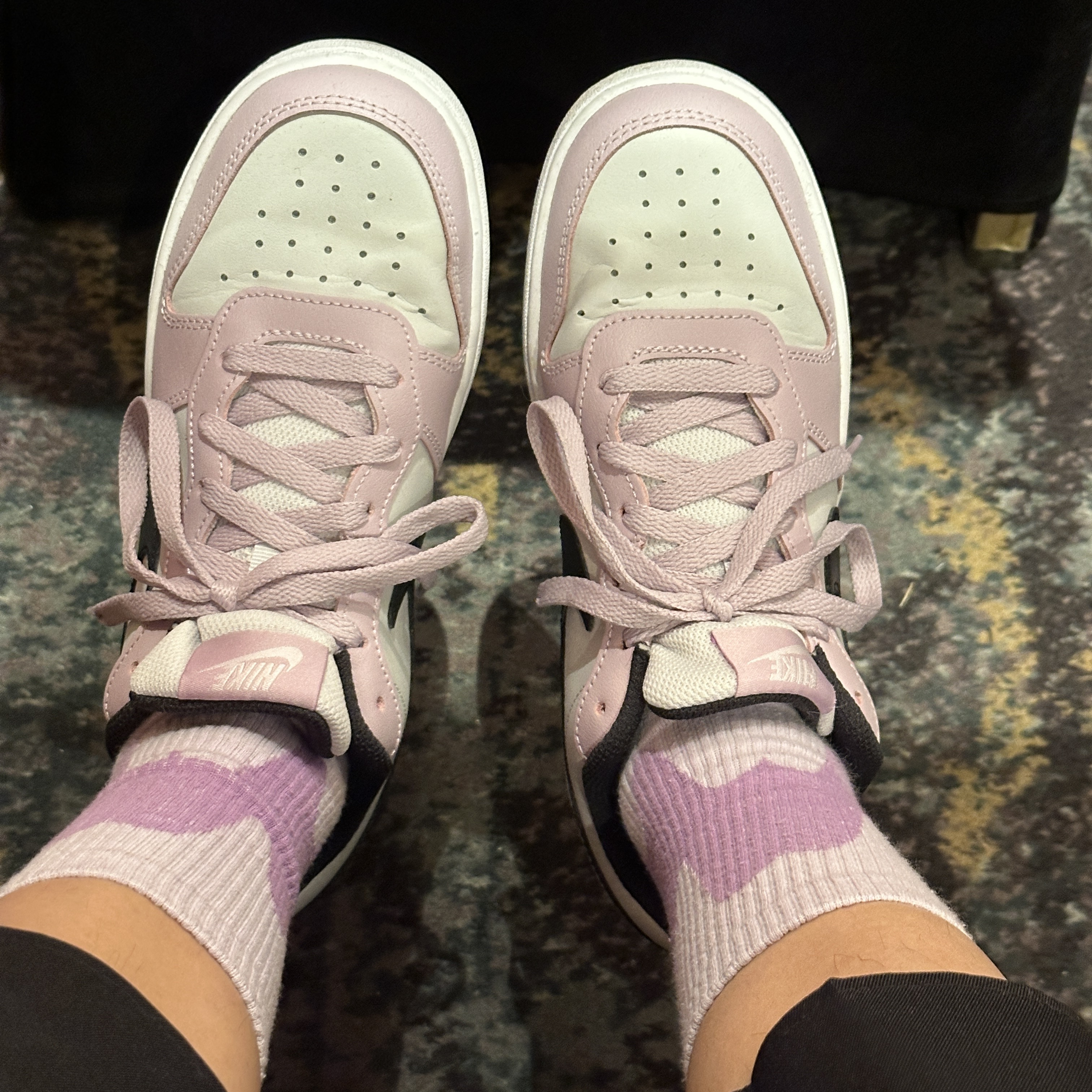 (GS) Nike Court Borough 2 Photon Dust Off Noir 착용 스타일