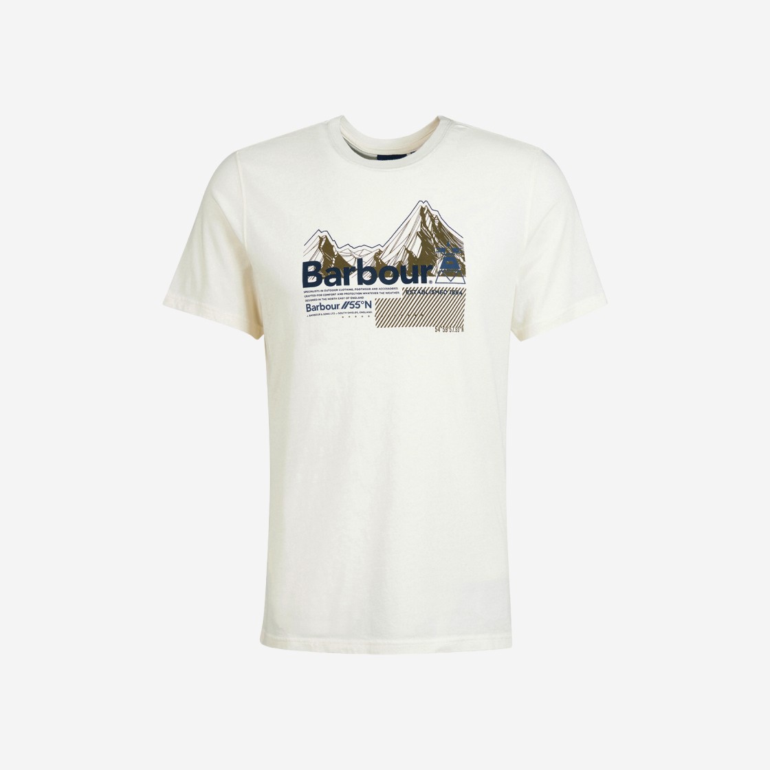 Barbour Sancton T-Shirt White 상세 이미지 1