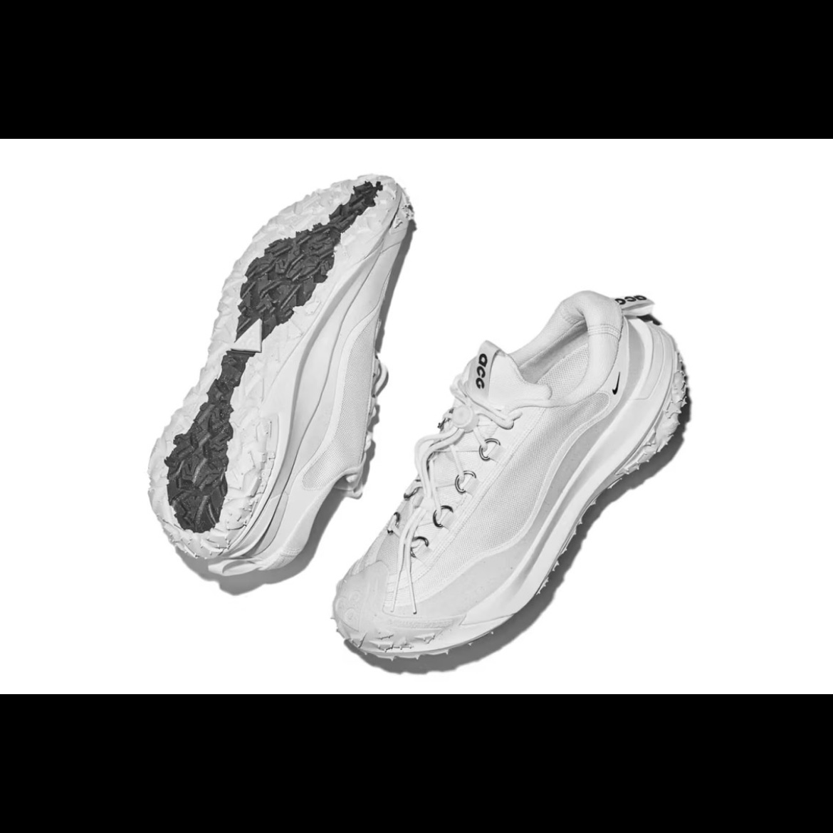 Nike x Comme des Garcons Homme Plus ACG Mountain Fly 2 Low Black, Nike x Comme des Garcons Homme Plus ACG Mountain Fly 2 Low Black White 착용 스타일 - 3