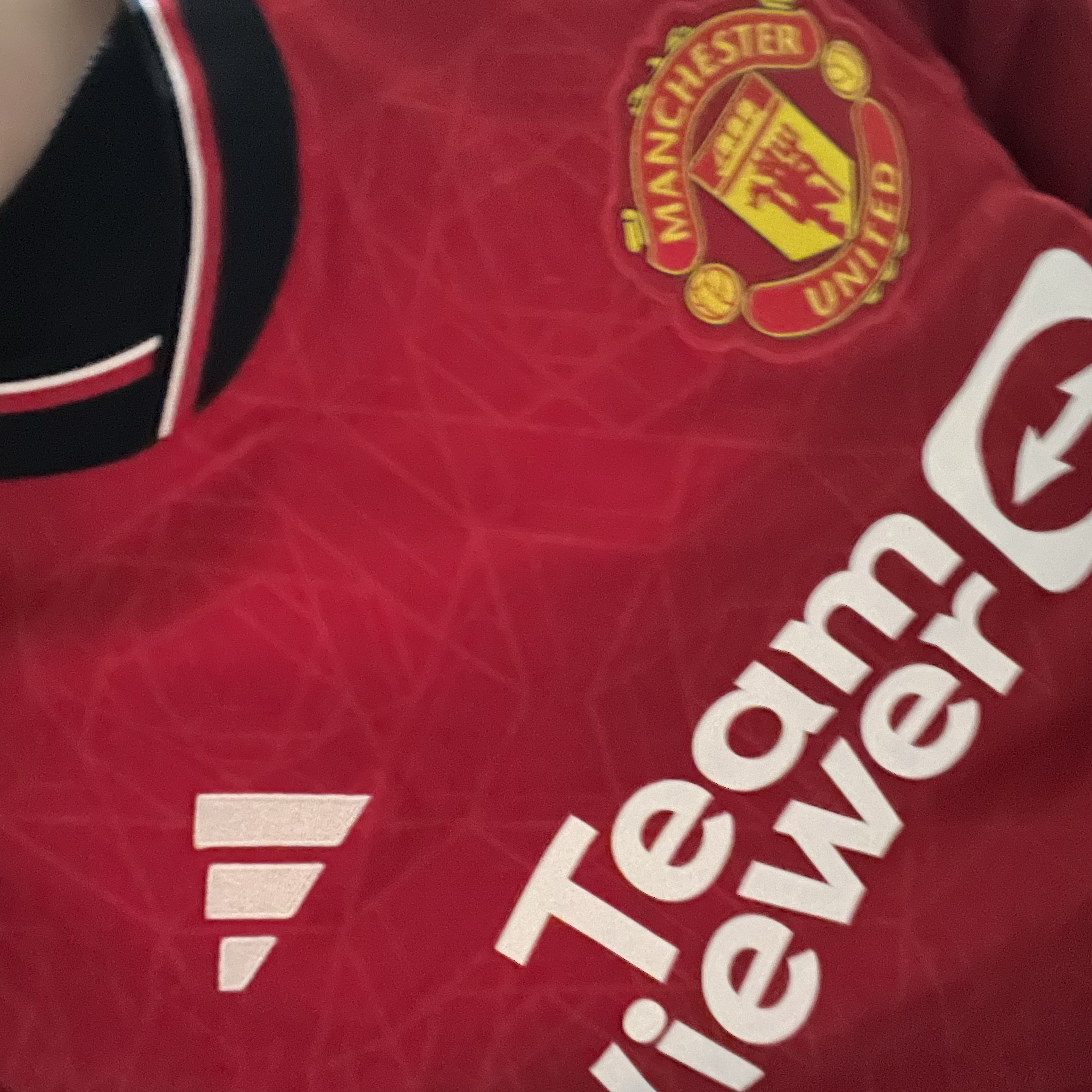 Adidas Manchester United 2023/24 Home Jersey Team Collegiate Red - KR Sizing (Non Marking Ver.) 착용 스타일