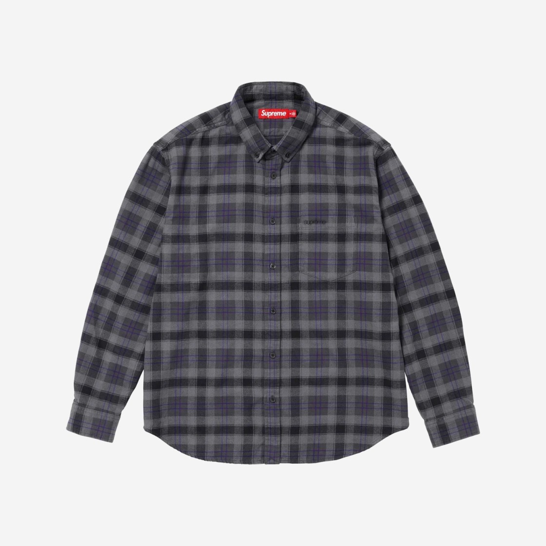 Supreme Plaid Flannel Shirt Black - 24SS 상세 이미지 1