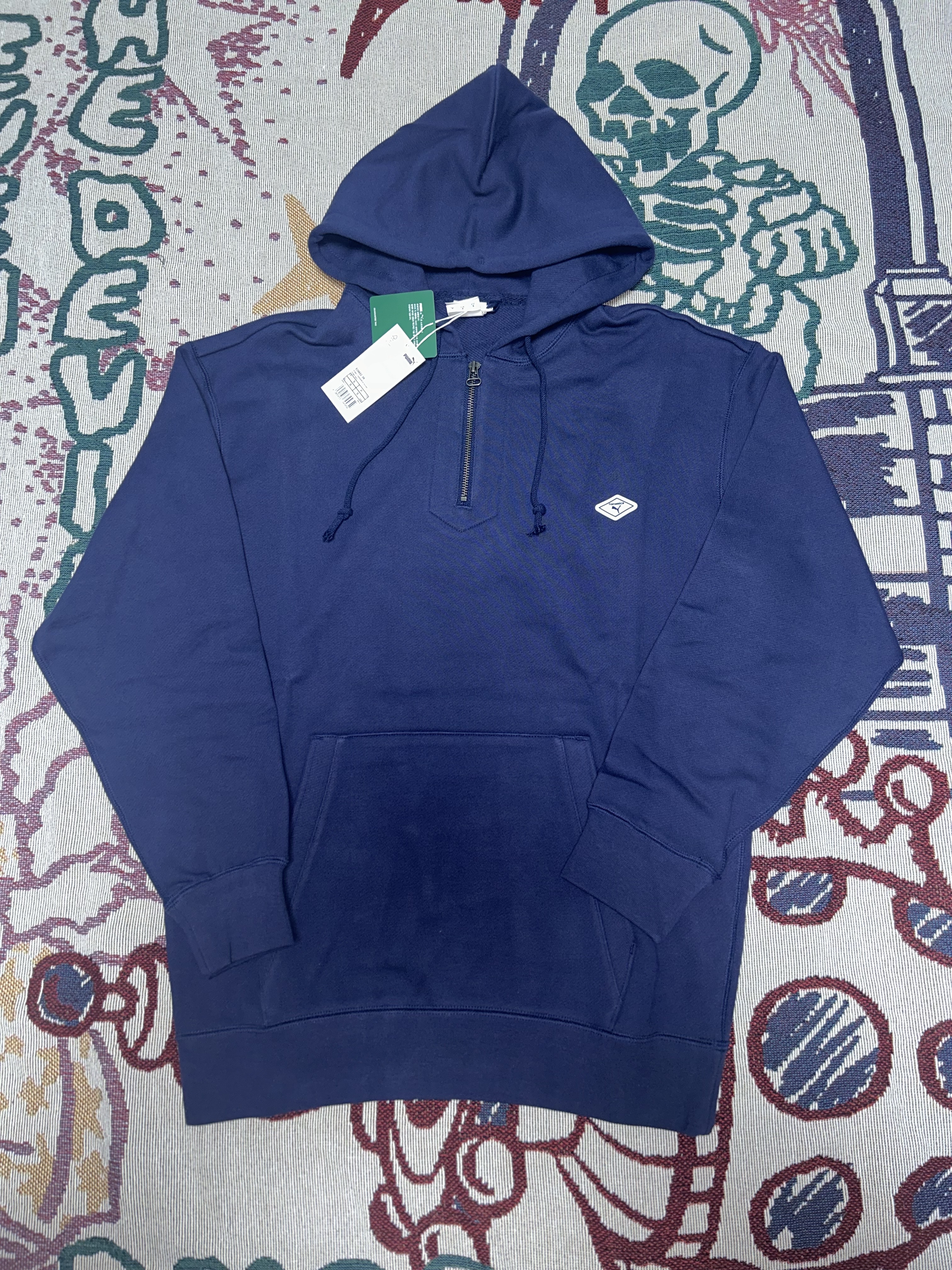 Puma x Nanamica Hoodie Puma Navy 착용 스타일 - 3