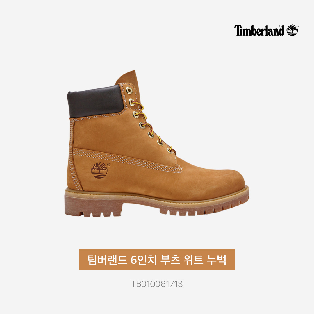 Timberland Premium 6 inch Waterproof Boot Wheat Nubuck - Wide 착용 스타일 - 3