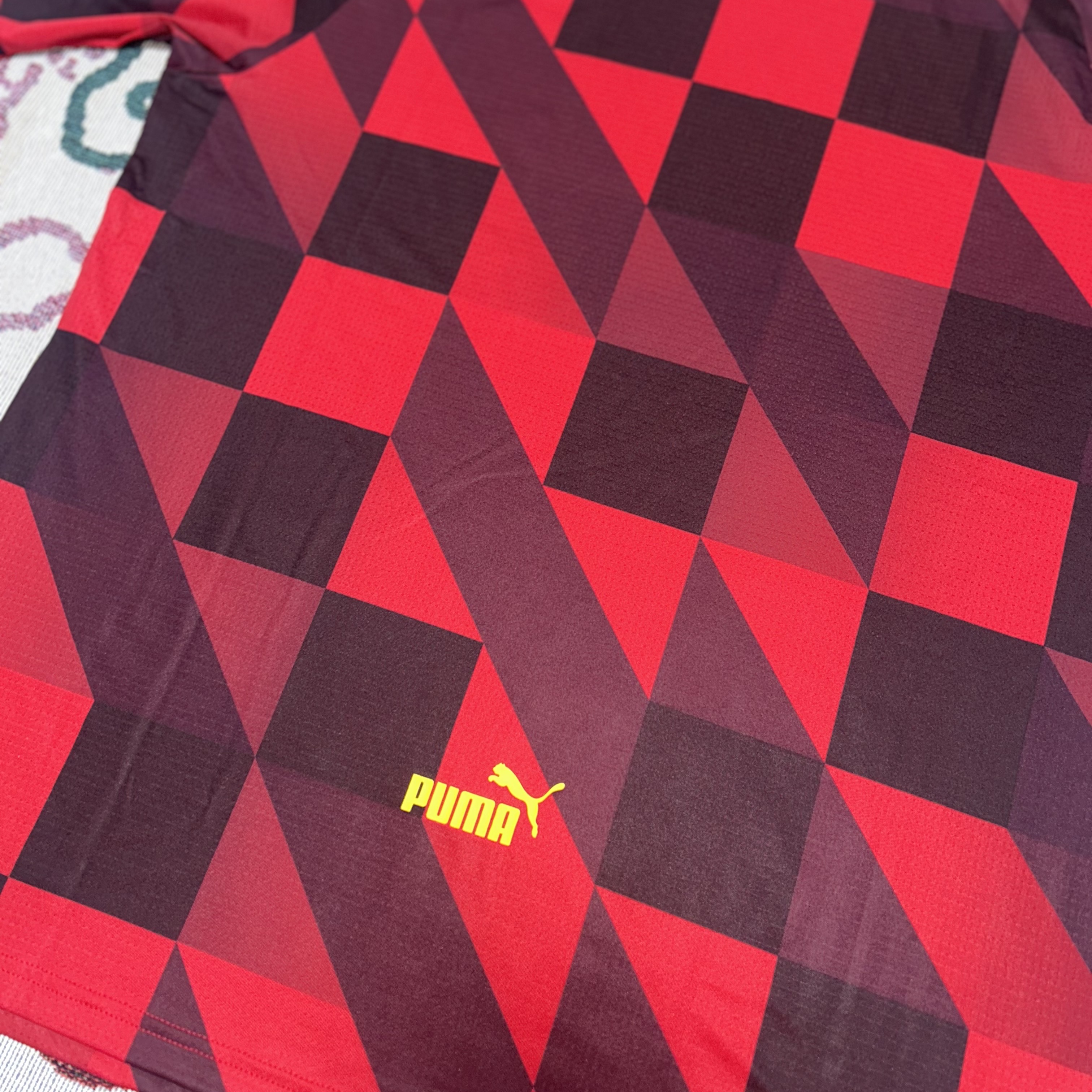 Puma 2022/23 Manchester City Prematch Short Sleeve Jersey Tango Red Black 착용 스타일 - 5