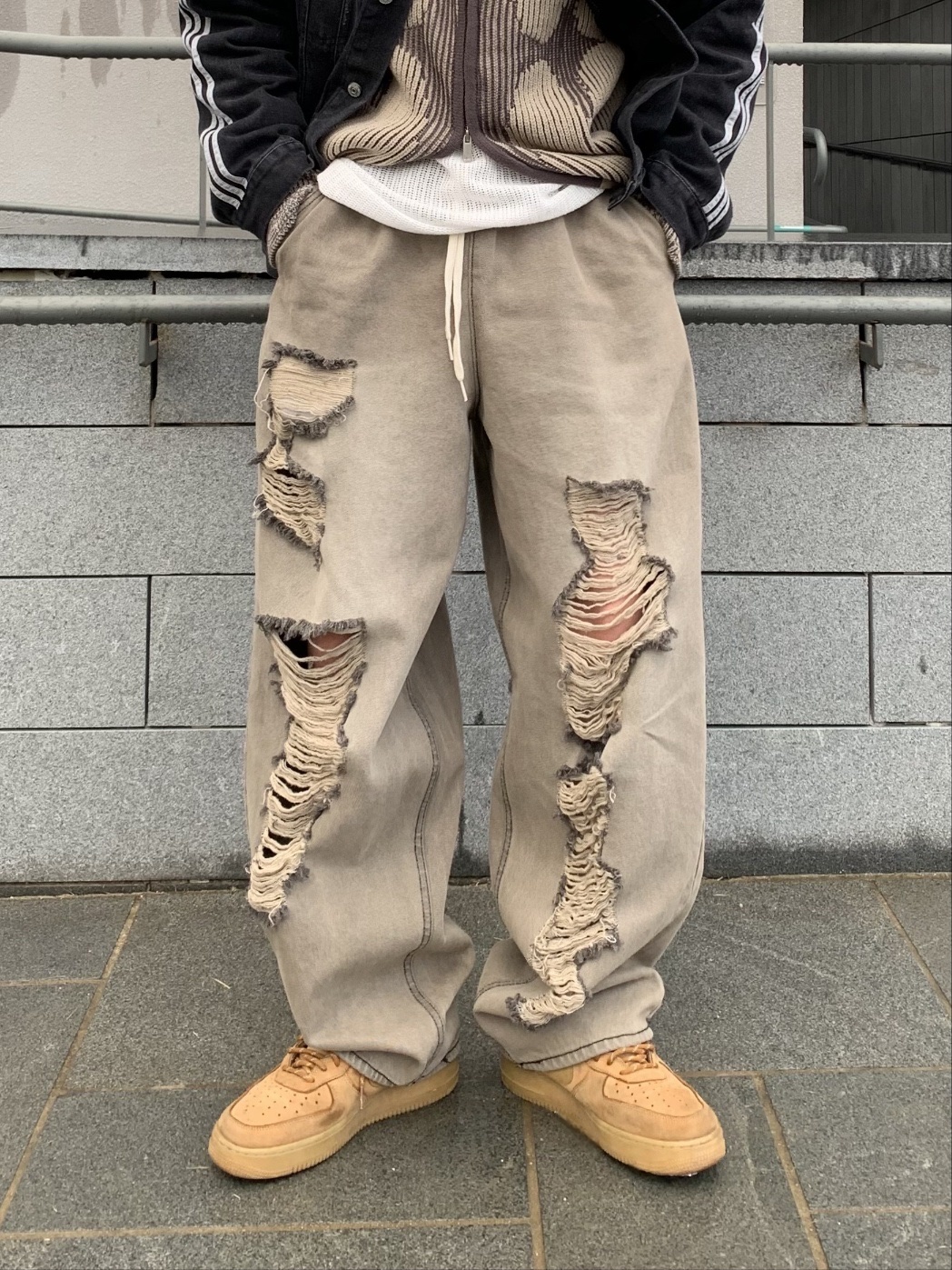Nike Air Force 1 '07 WB Flax 착용 스타일 - 2