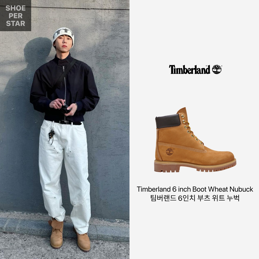 Timberland Premium 6 inch Waterproof Boot Wheat Nubuck - Wide 착용 스타일 - 1