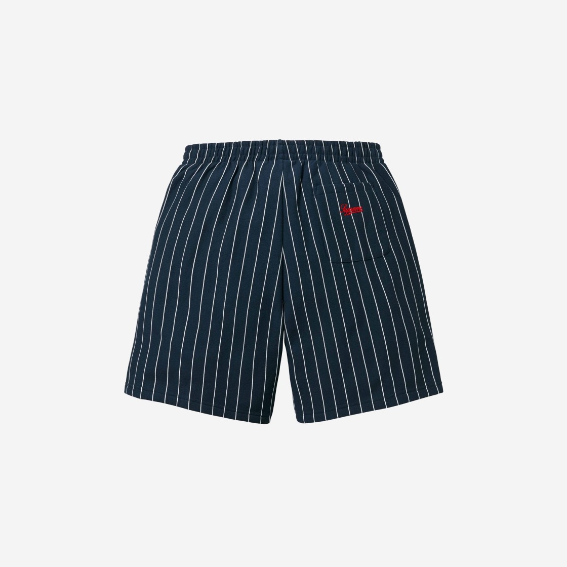 Supreme Pinstripe Sweatshort Navy - 24SS 상세 이미지 2