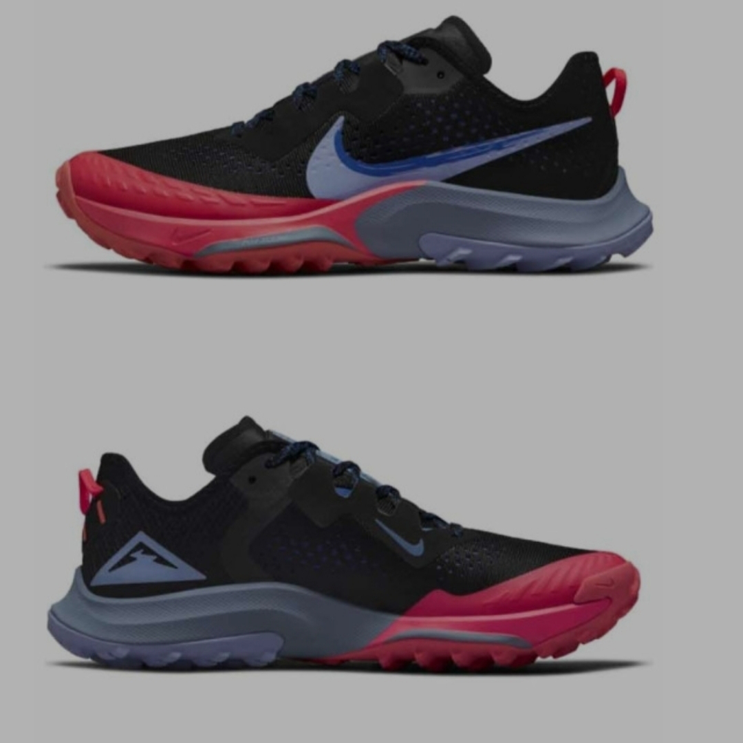 (W) Nike Air Zoom Terra Kiger 7 Black Light Thistle 착용 스타일 - 1