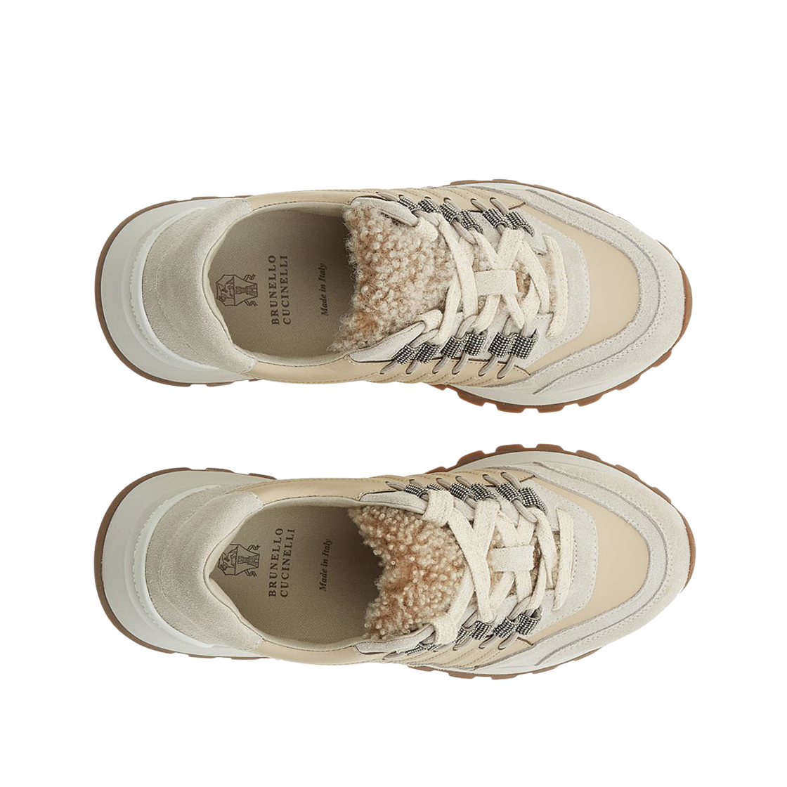 (W) 브루넬로 쿠치넬리 스니커즈 베이지((W) Brunello Cucinelli Sneakers Beige) - 2