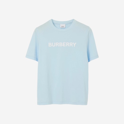 (W) 버버리 로고 프린트 코튼 티셔츠 페일 블루