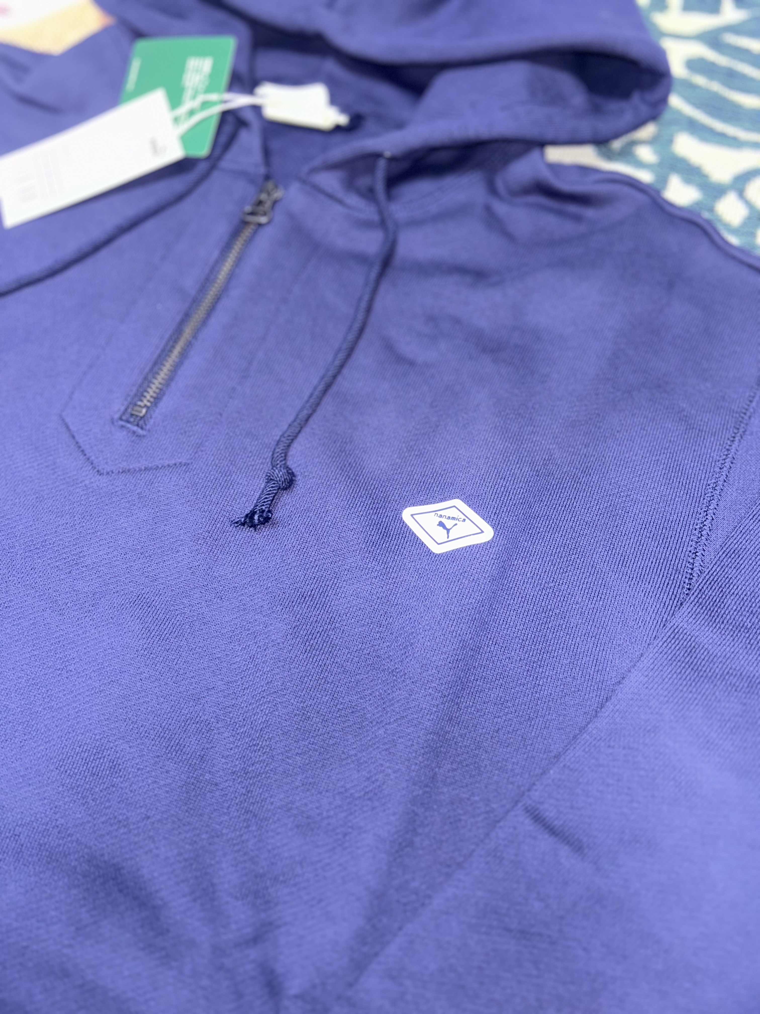 Puma x Nanamica Hoodie Puma Navy 착용 스타일 - 1