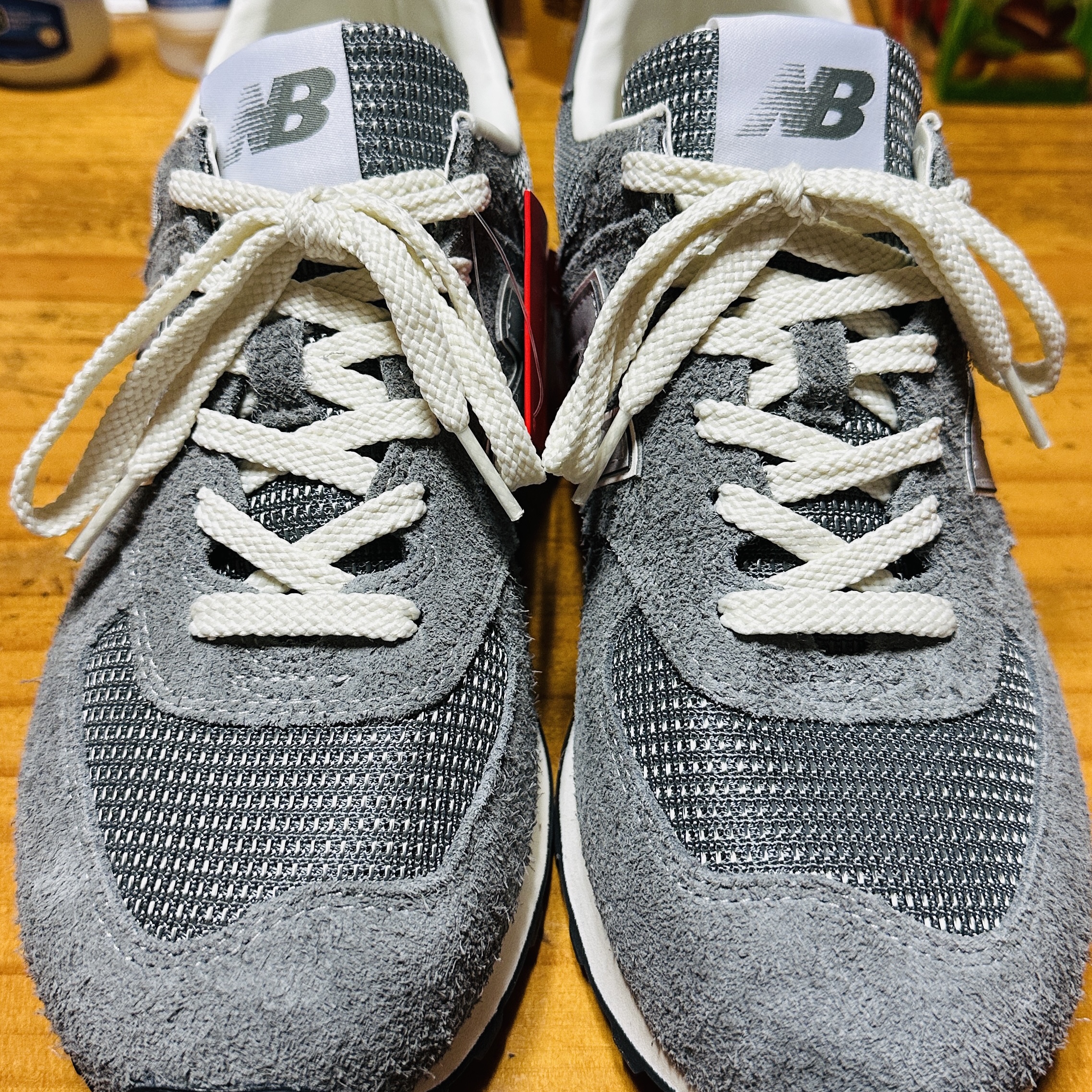 New Balance x Pottery 574 Premium Soft Grey 착용 스타일