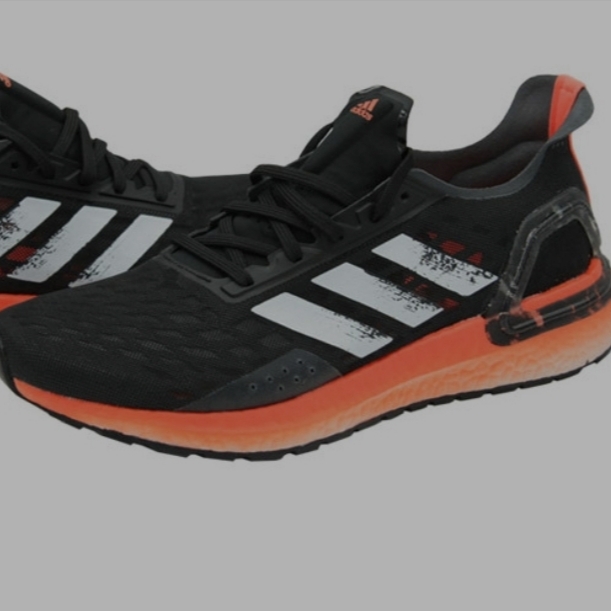 (W) Adidas Ultraboost PB Core Black Signal Coral 착용 스타일 - 1