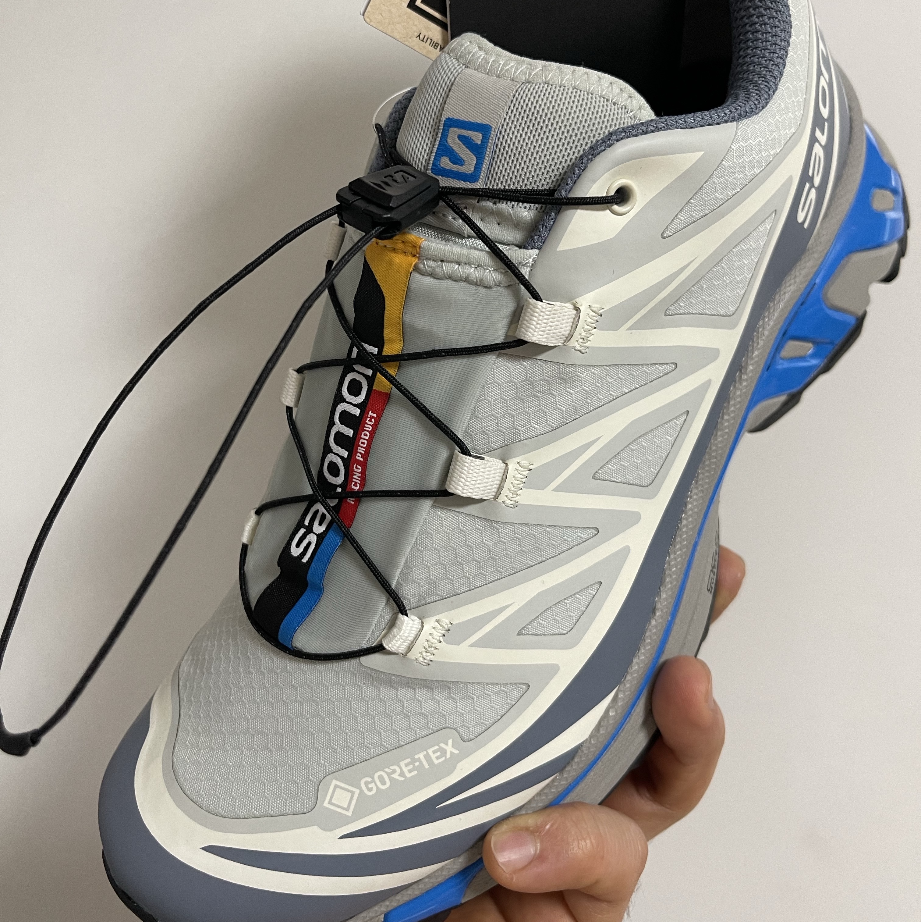 Salomon XT-6 GTX Metal Flint Stone 착용 스타일