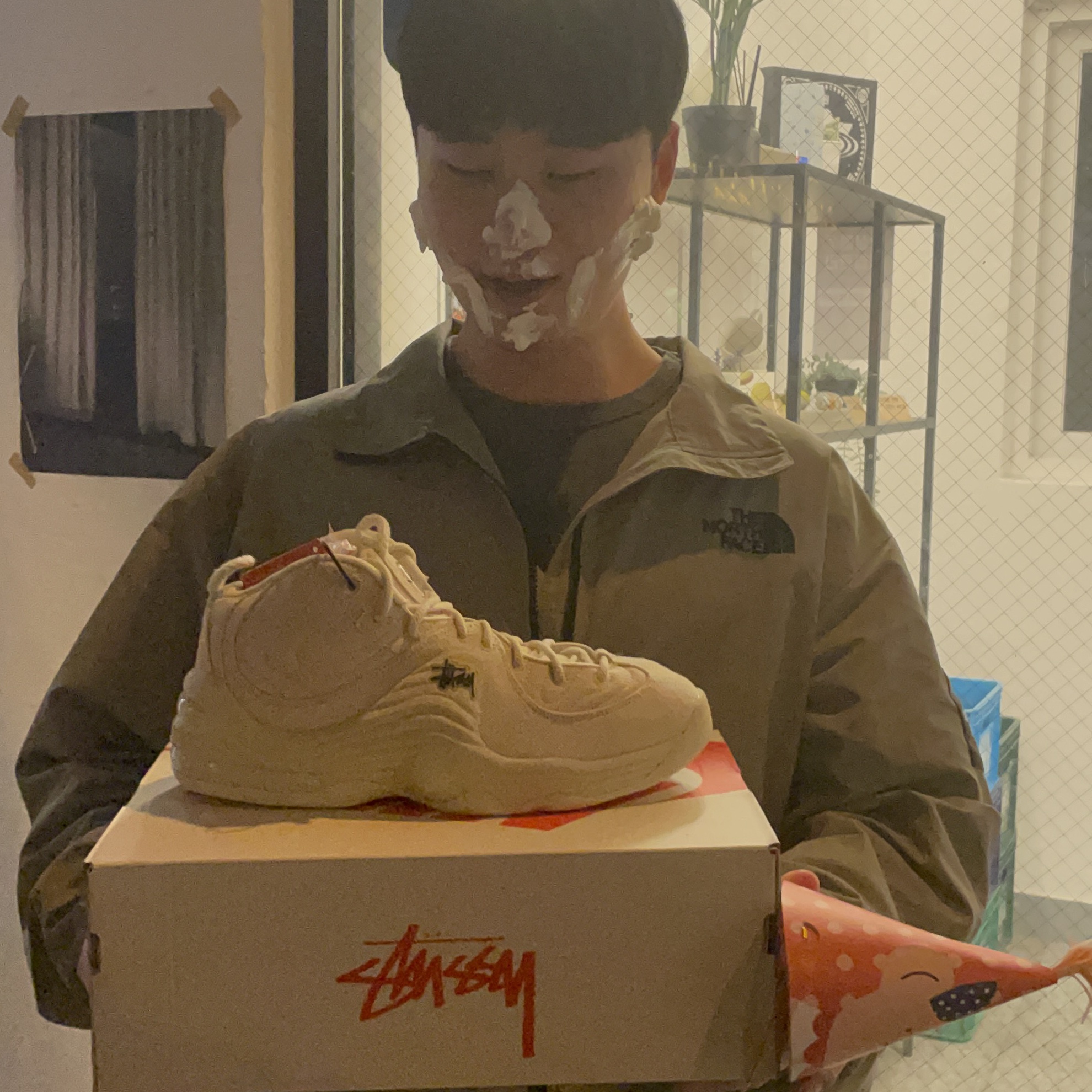 Nike x Stussy Air Penny II Fossil 착용 스타일