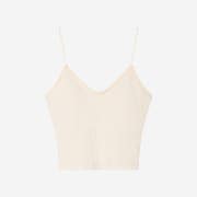 Porta Ribbed Basic Sleeveless Cream
