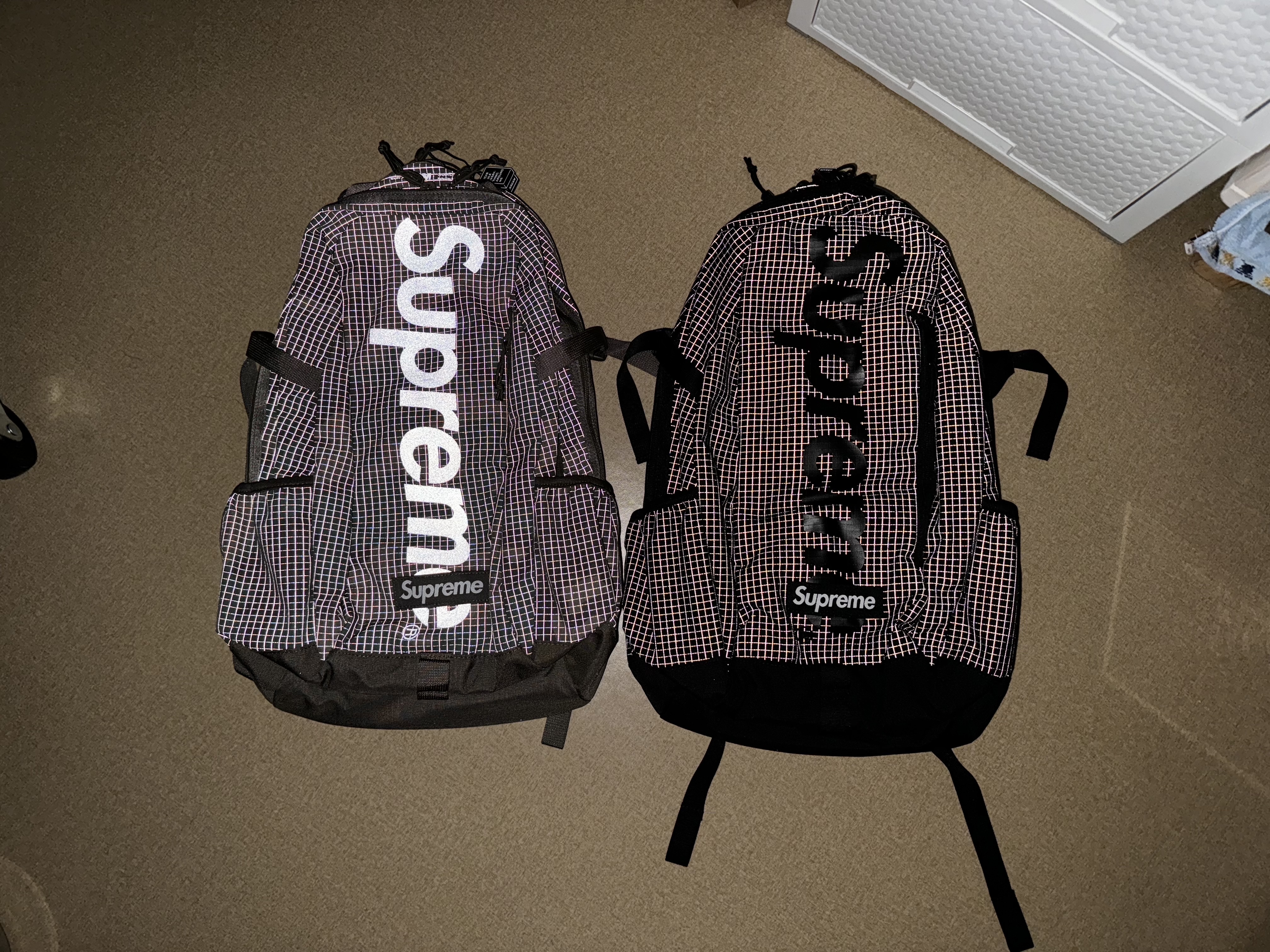 Supreme Backpack Woodland Camo - 24SS, Supreme Backpack Black - 24SS 착용 스타일 - 2