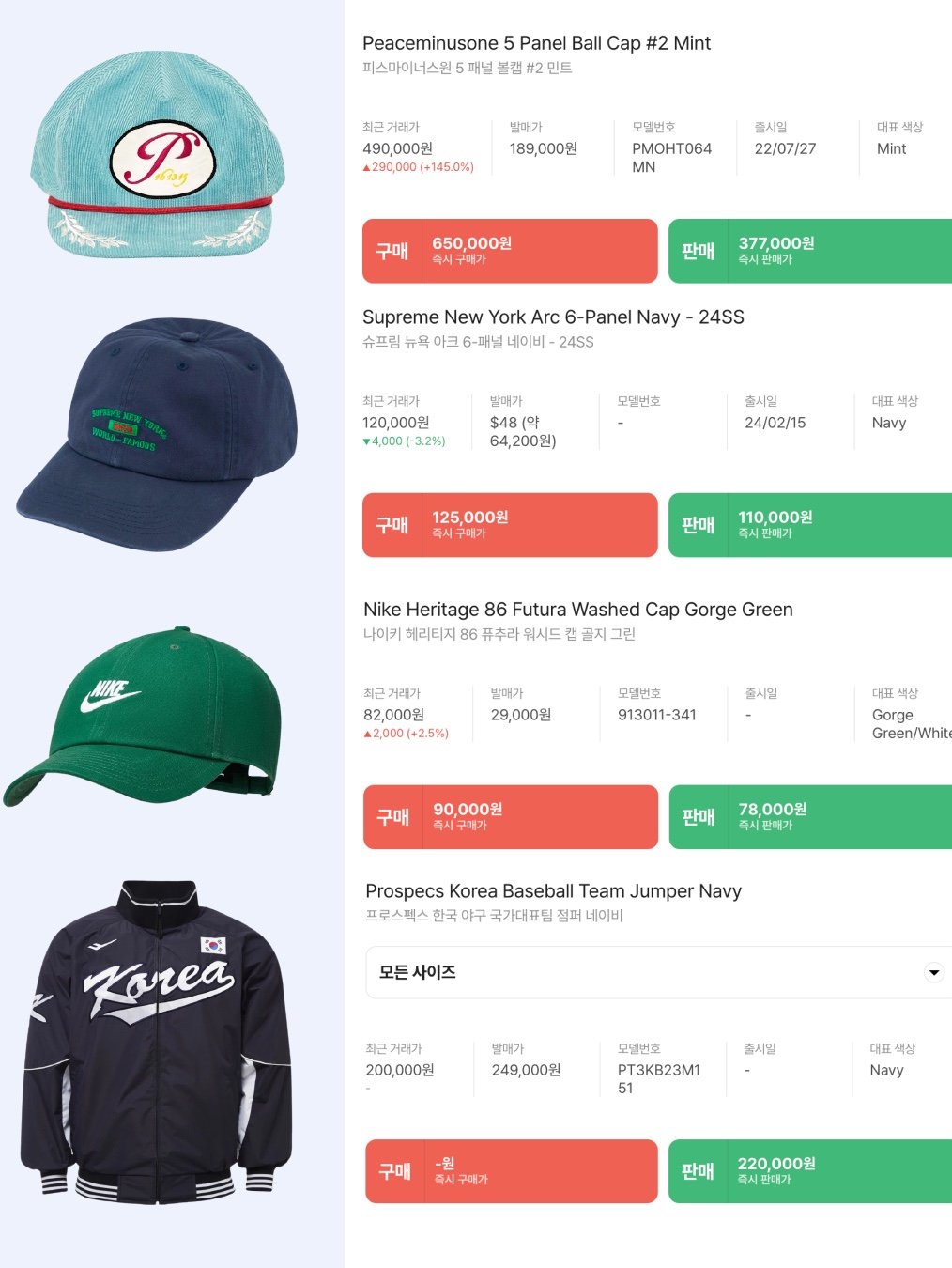 New Era 59Fifty MLB Seoul Series LA Dodgers Dark Royal, New Era 9Forty MLB Seoul Series San Diego Padres Walnut 착용 스타일 - 9